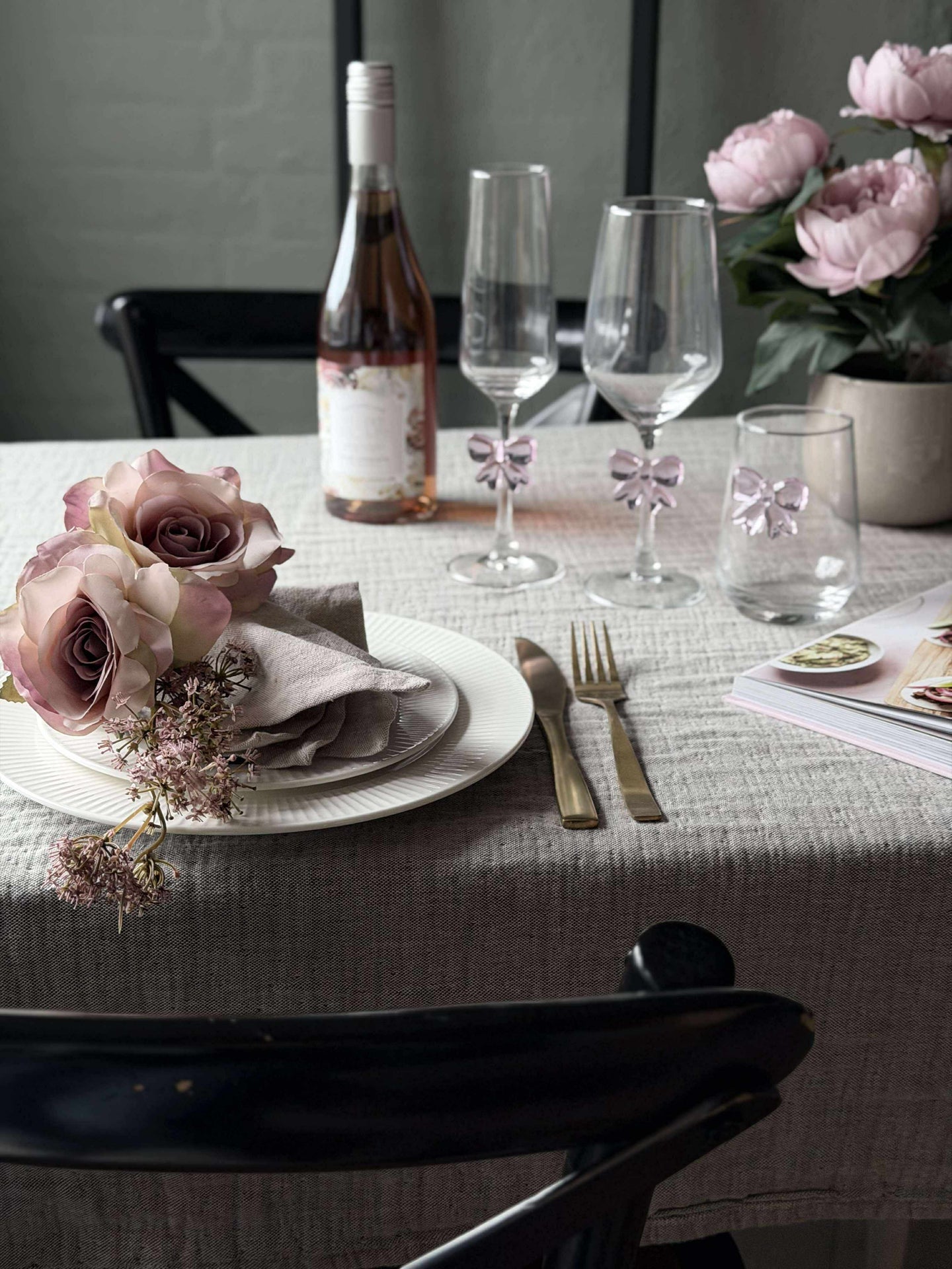 Glas med rosett