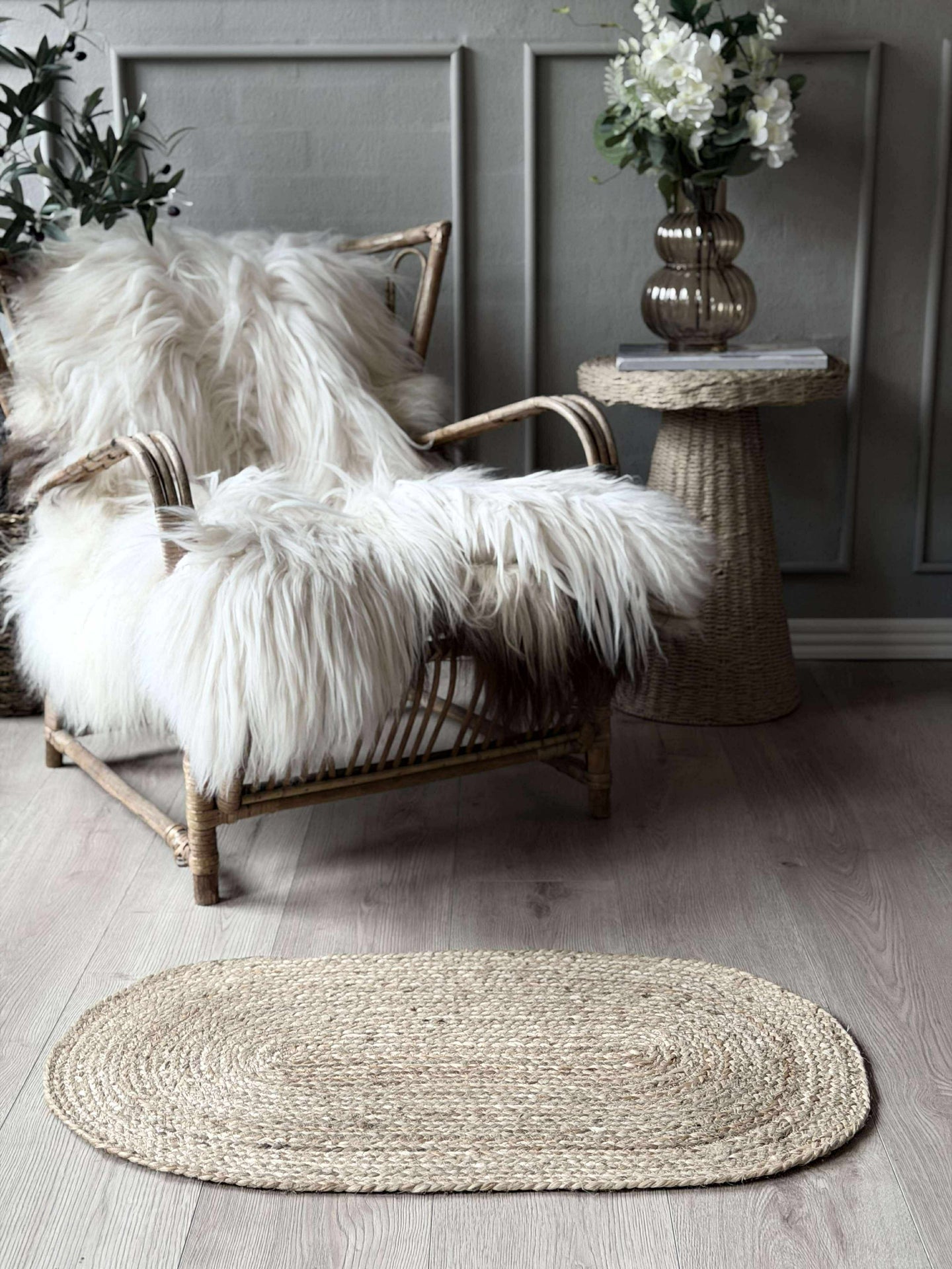 Dörrmatta Jute Oval