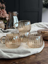 Glaskoppar med rillor - 4 st.