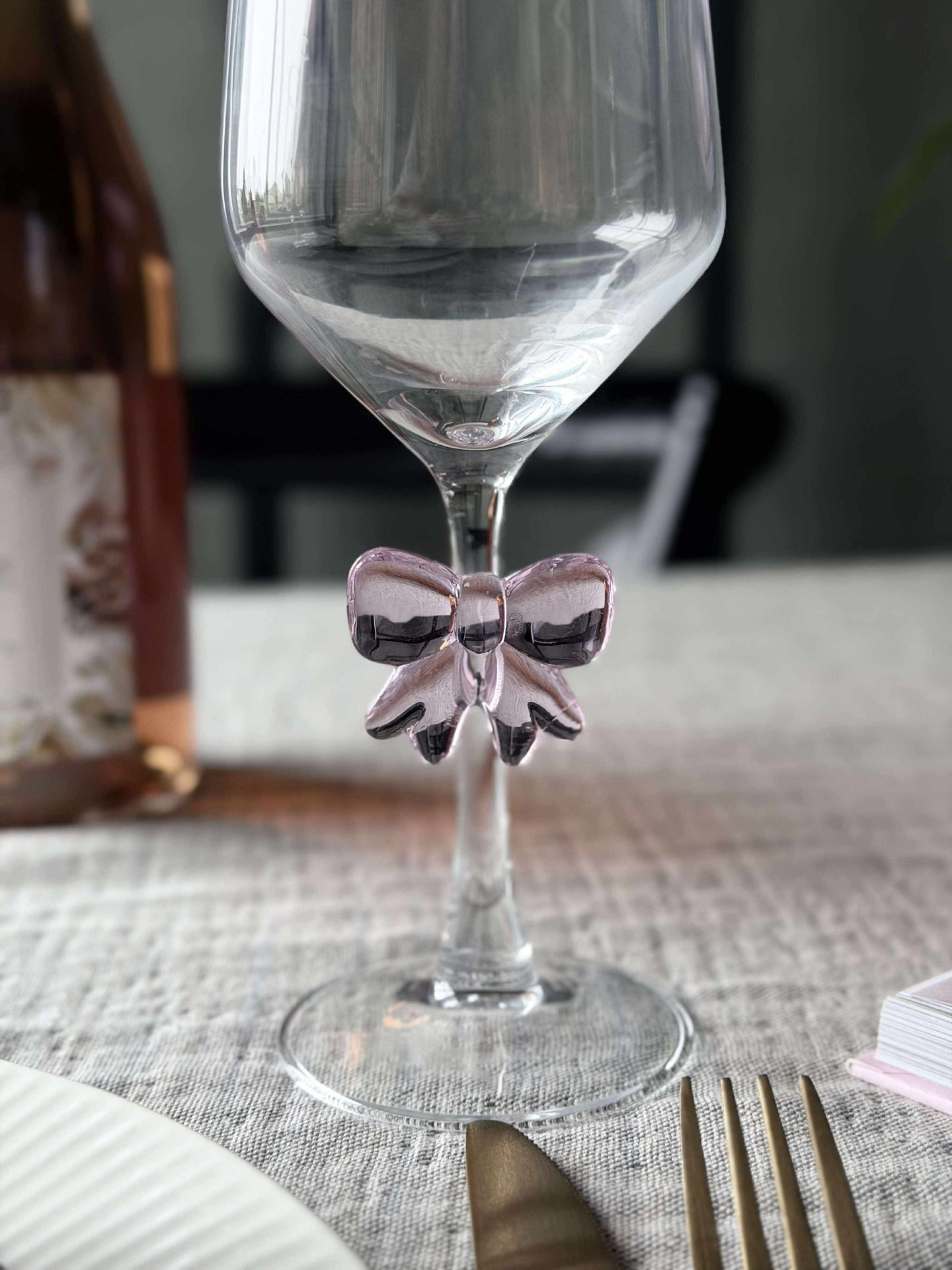 Glas med rosett