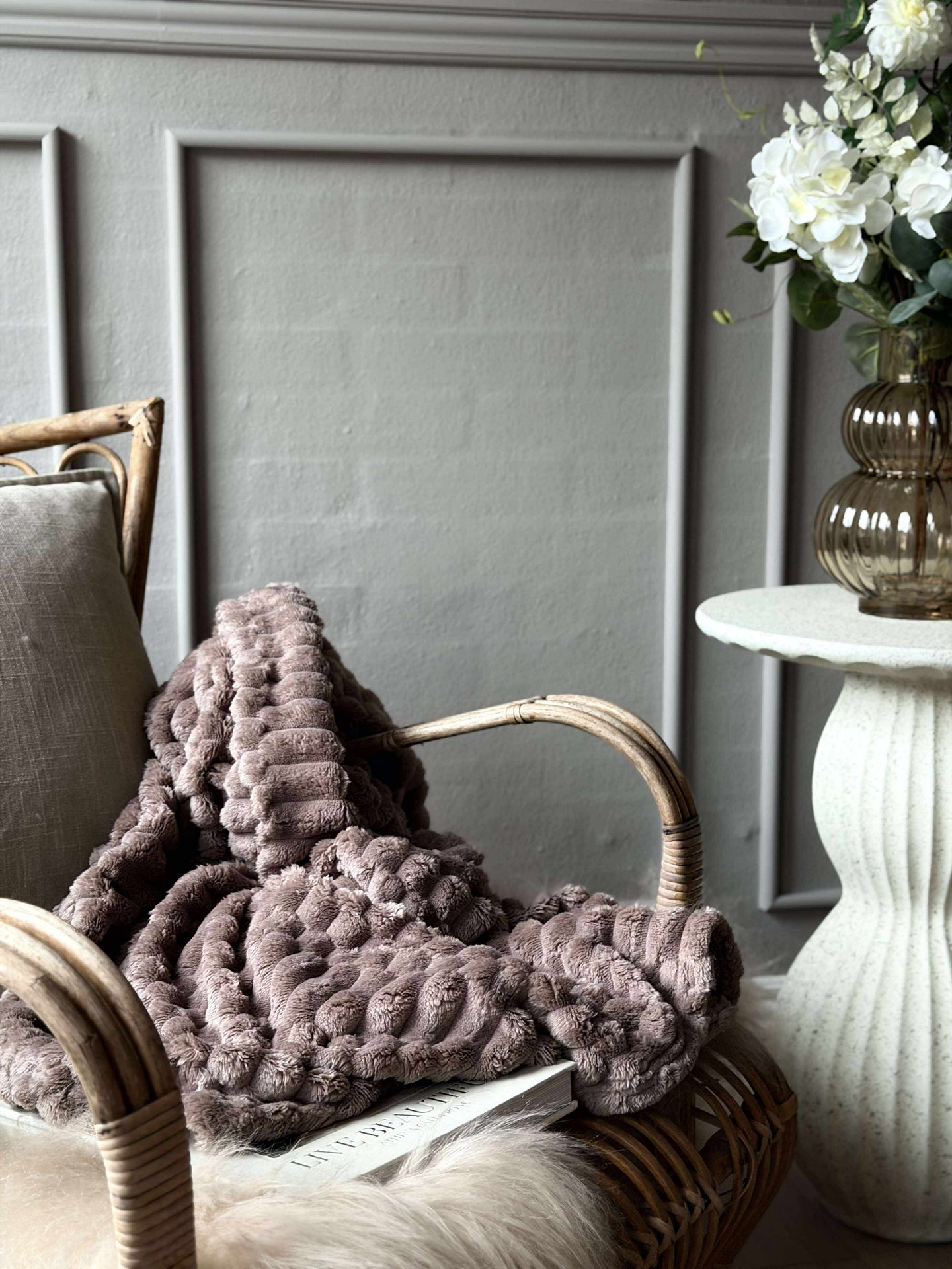 Pläd SUPER SOFT - Taupe