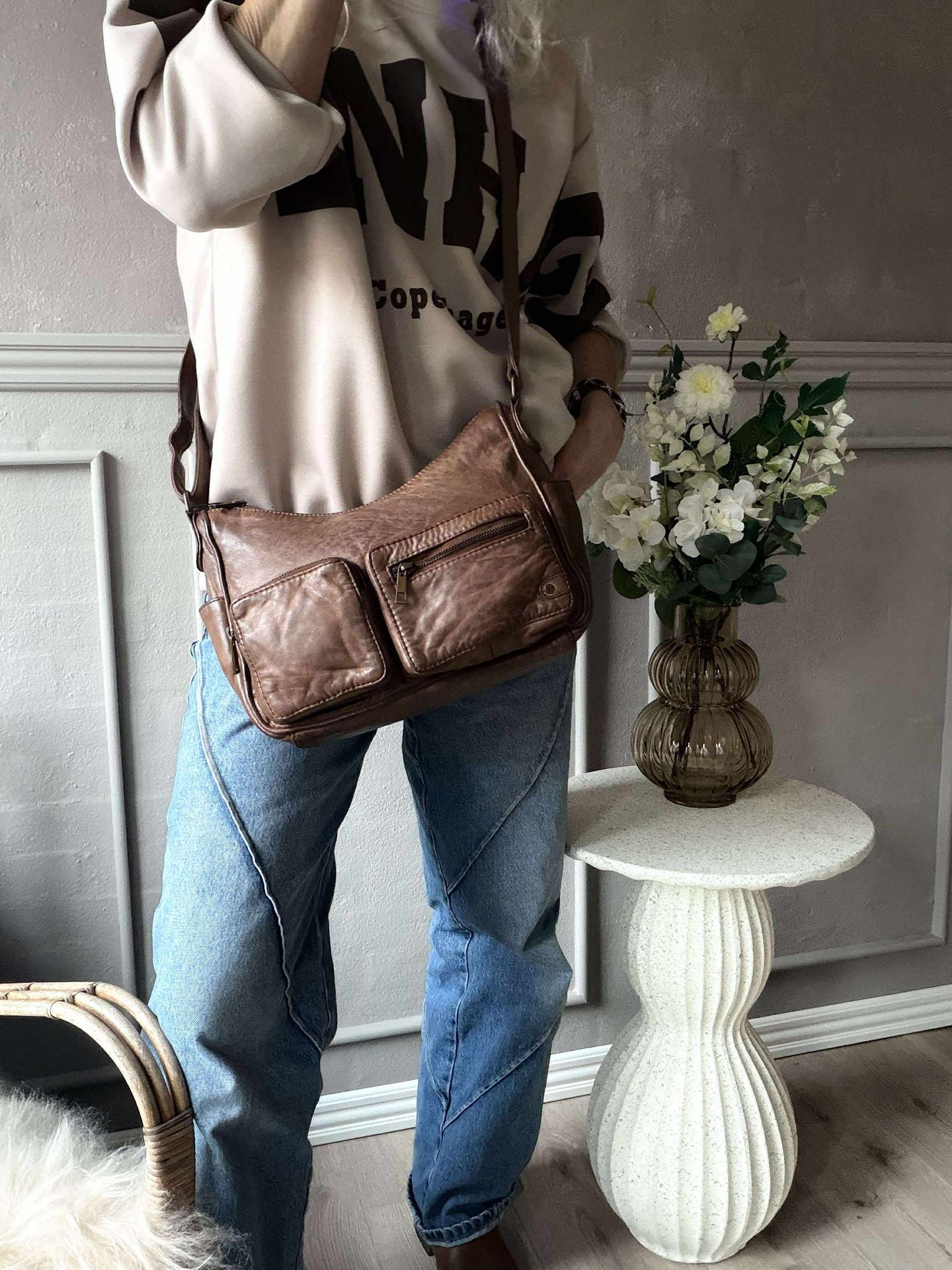 Axelväska Sienna - Kastanj