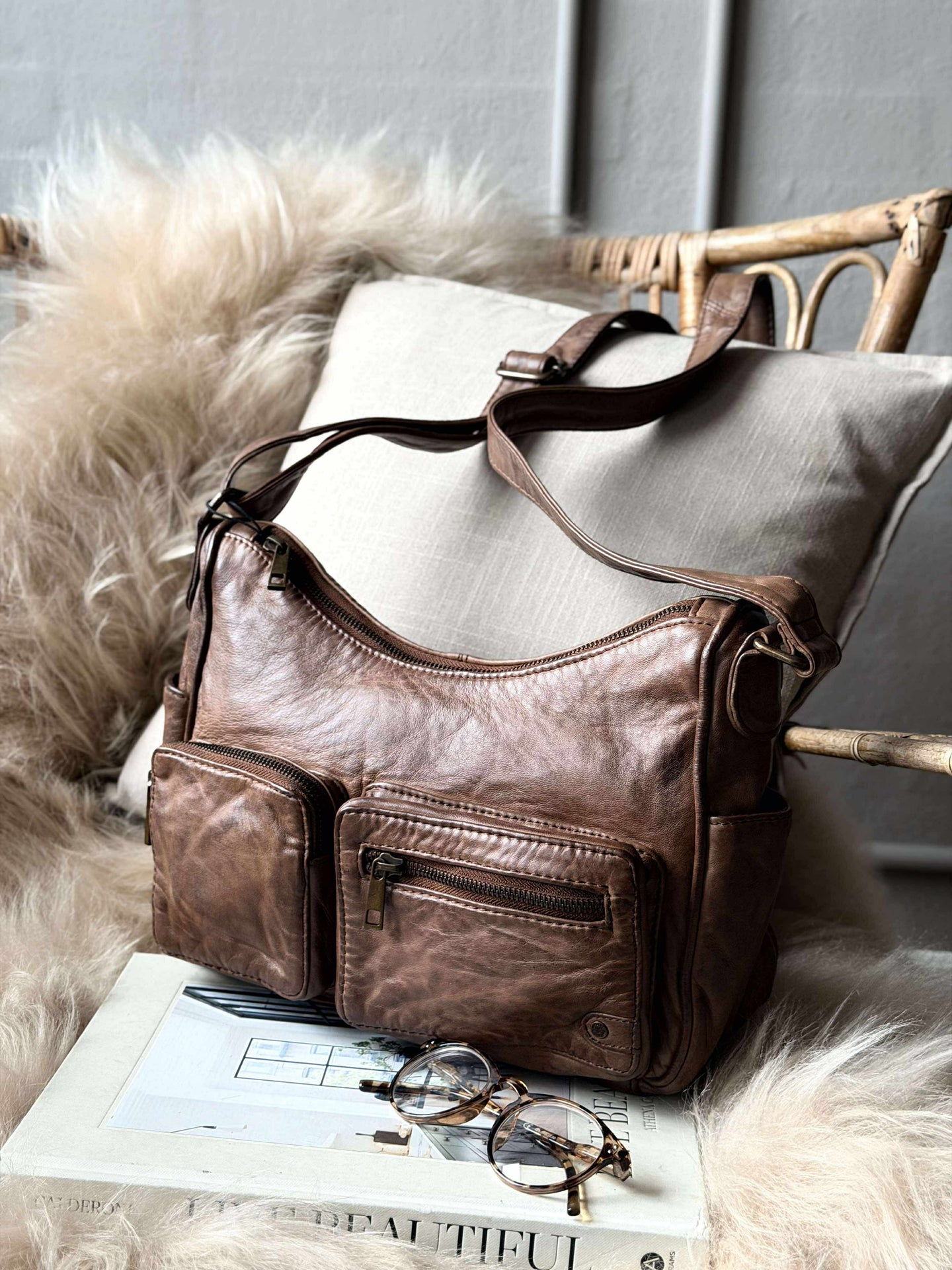 Axelväska Sienna - Kastanj