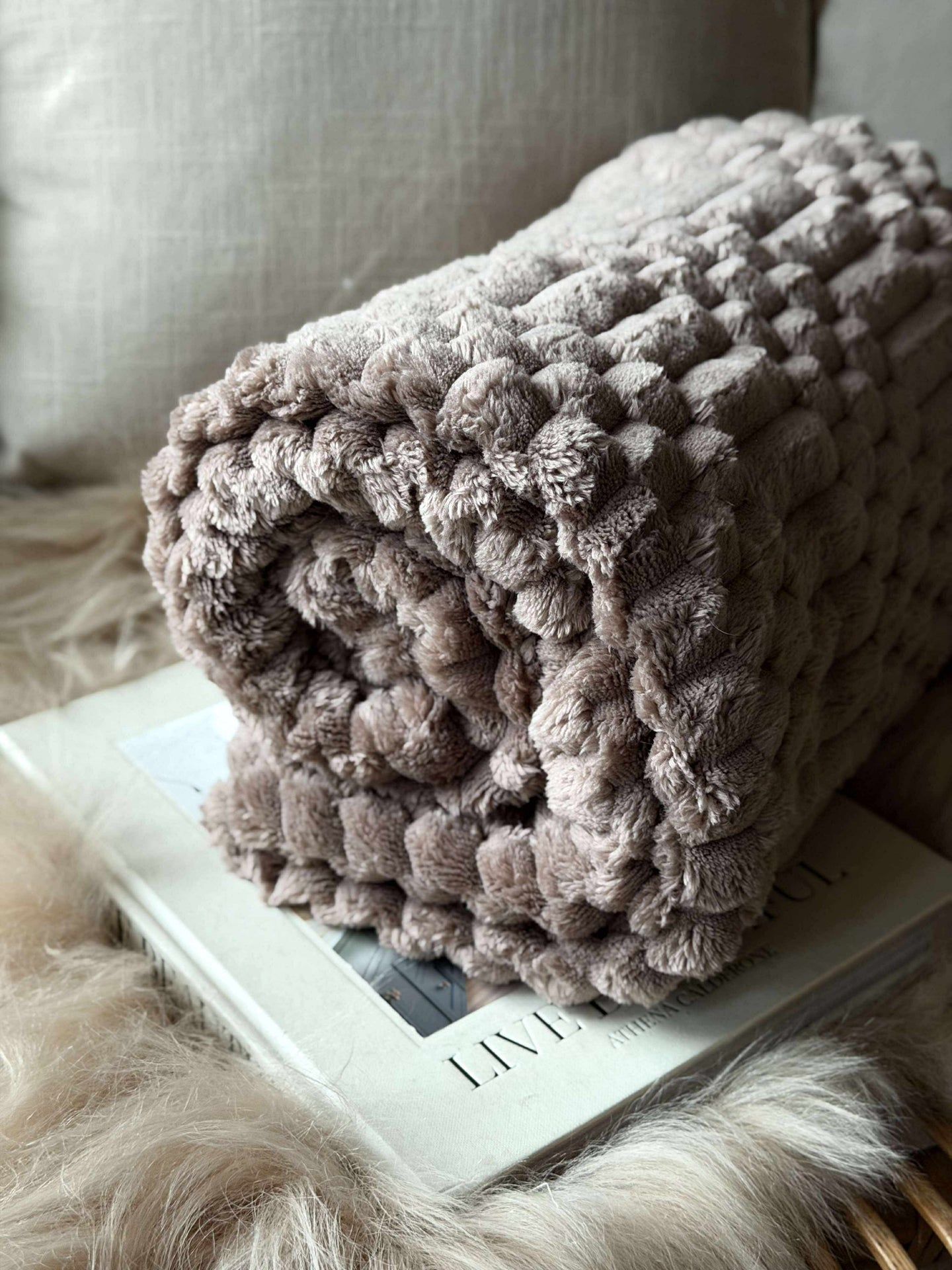 Pläd SUPER SOFT - Taupe