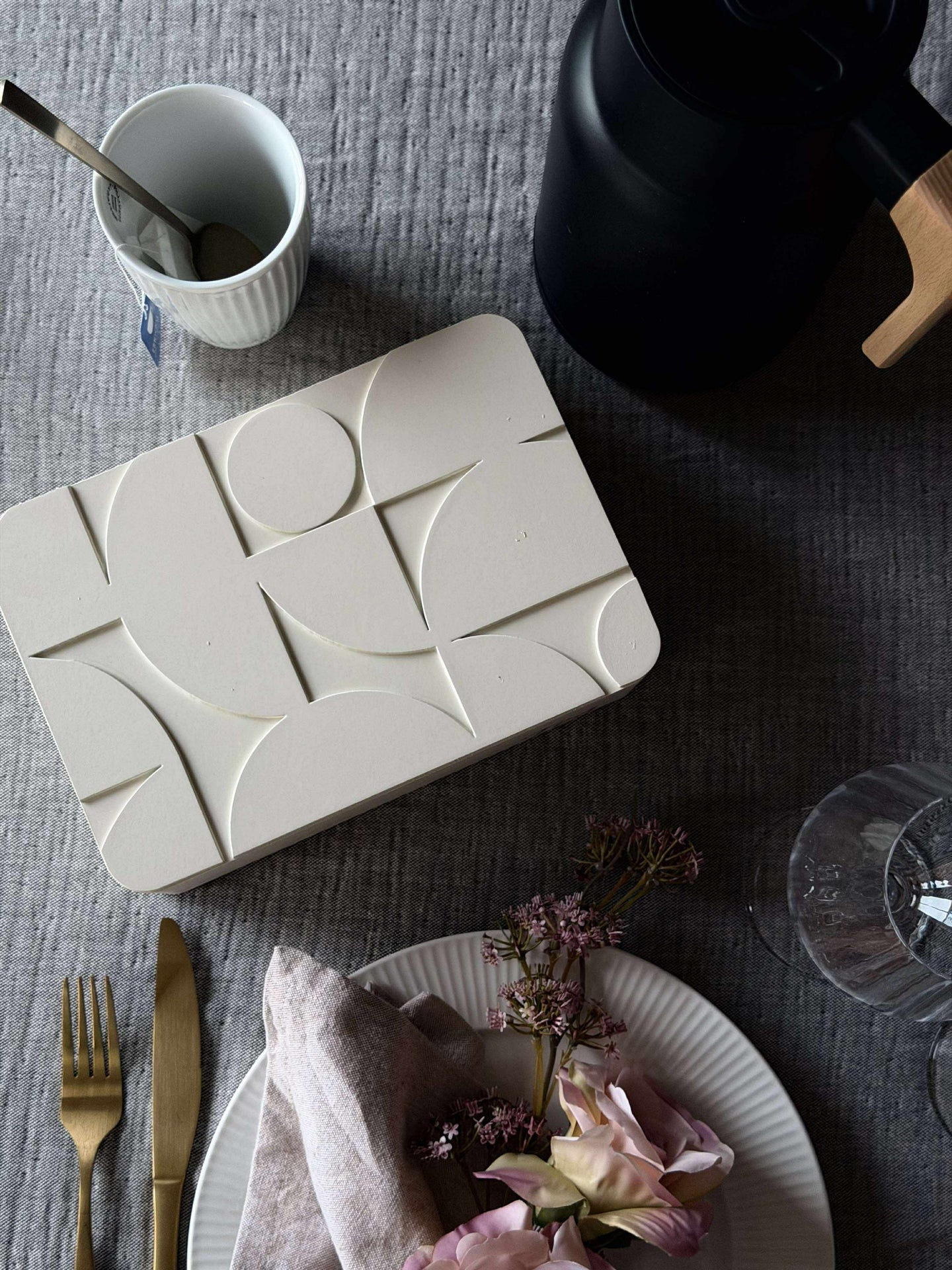 TE-korg - Crème eller Rosa