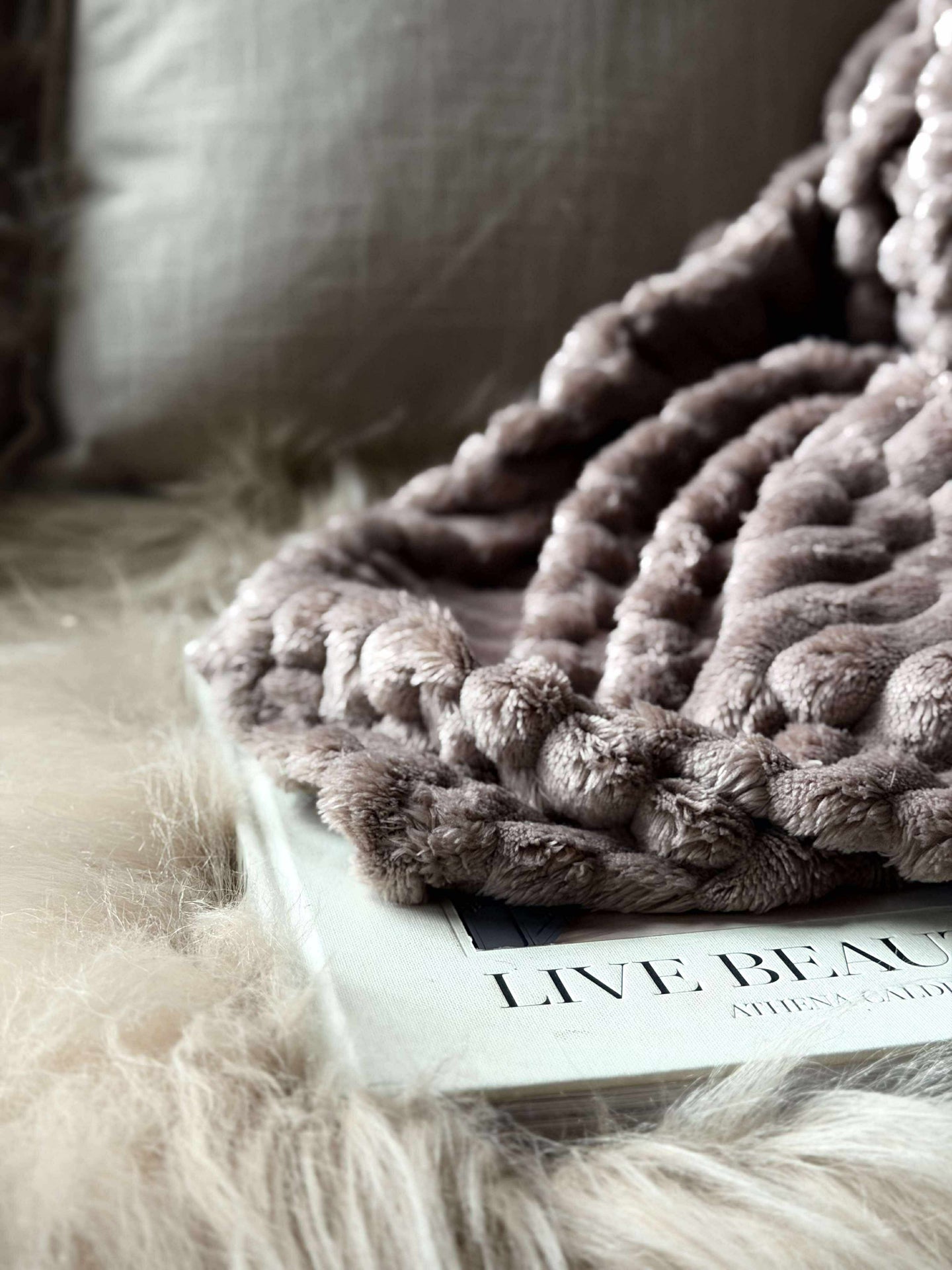 Pläd SUPER SOFT - Taupe