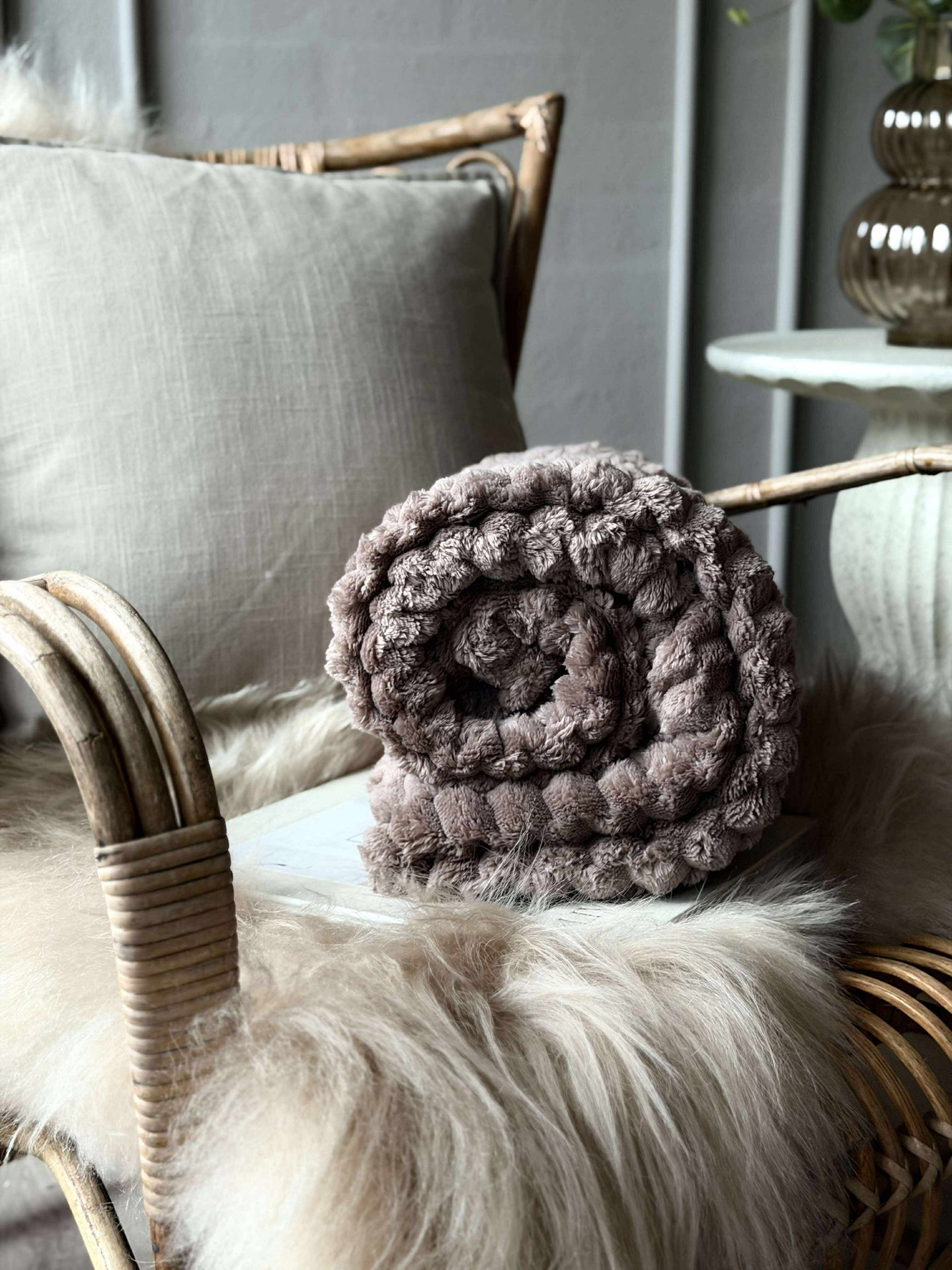 Pläd SUPER SOFT - Taupe