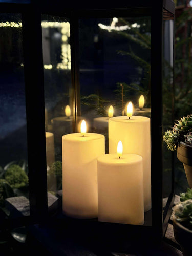 Utomhus Blockljus - Set om 3 st