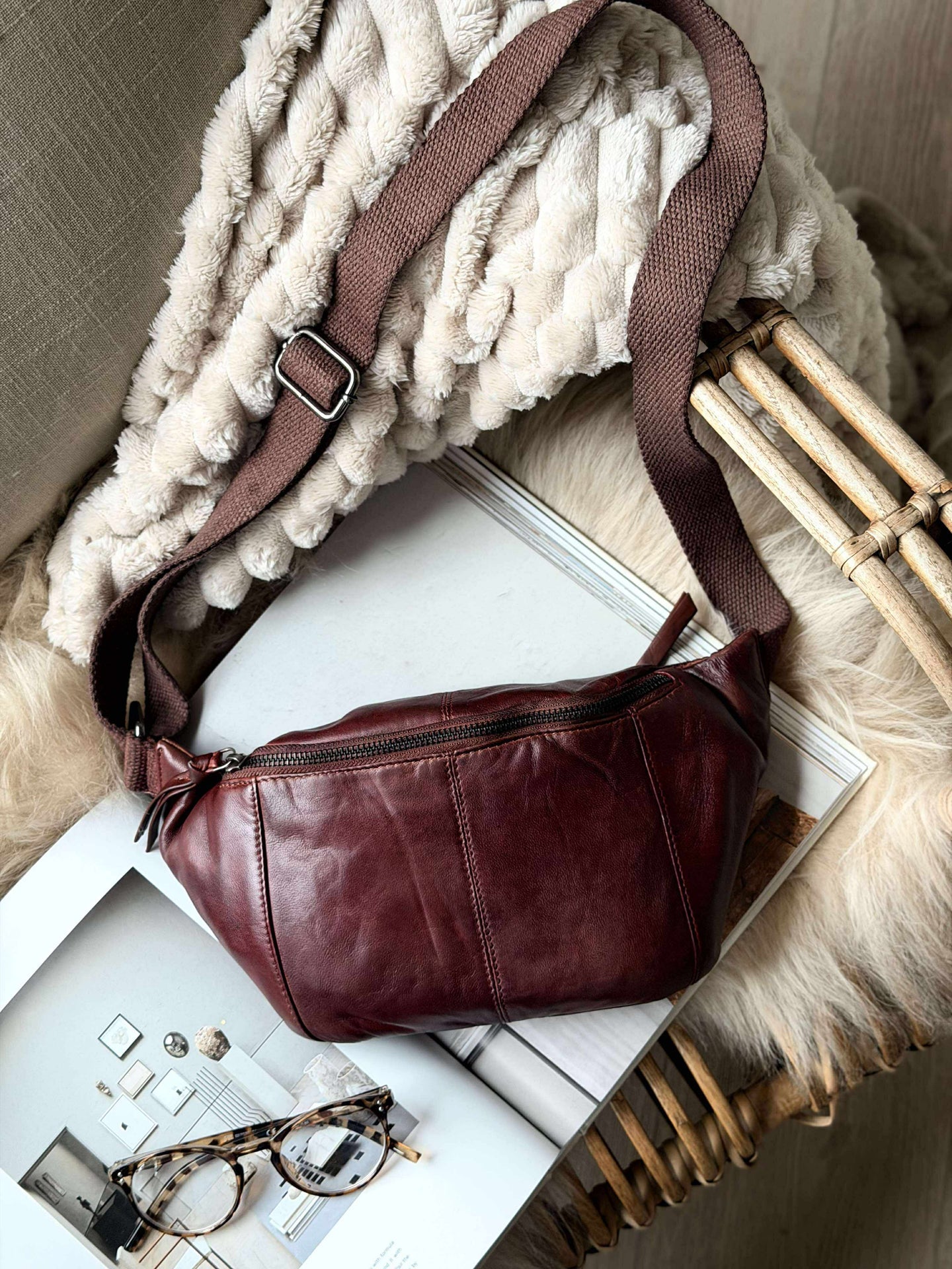 Bumbag JUNE - New Dark cognac