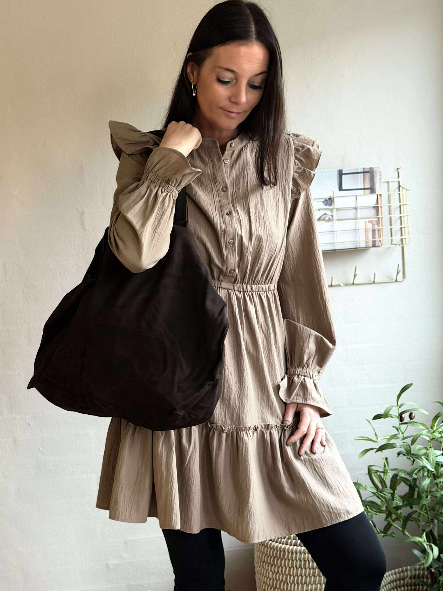 Shopper Julia Mocka - Dark coffee