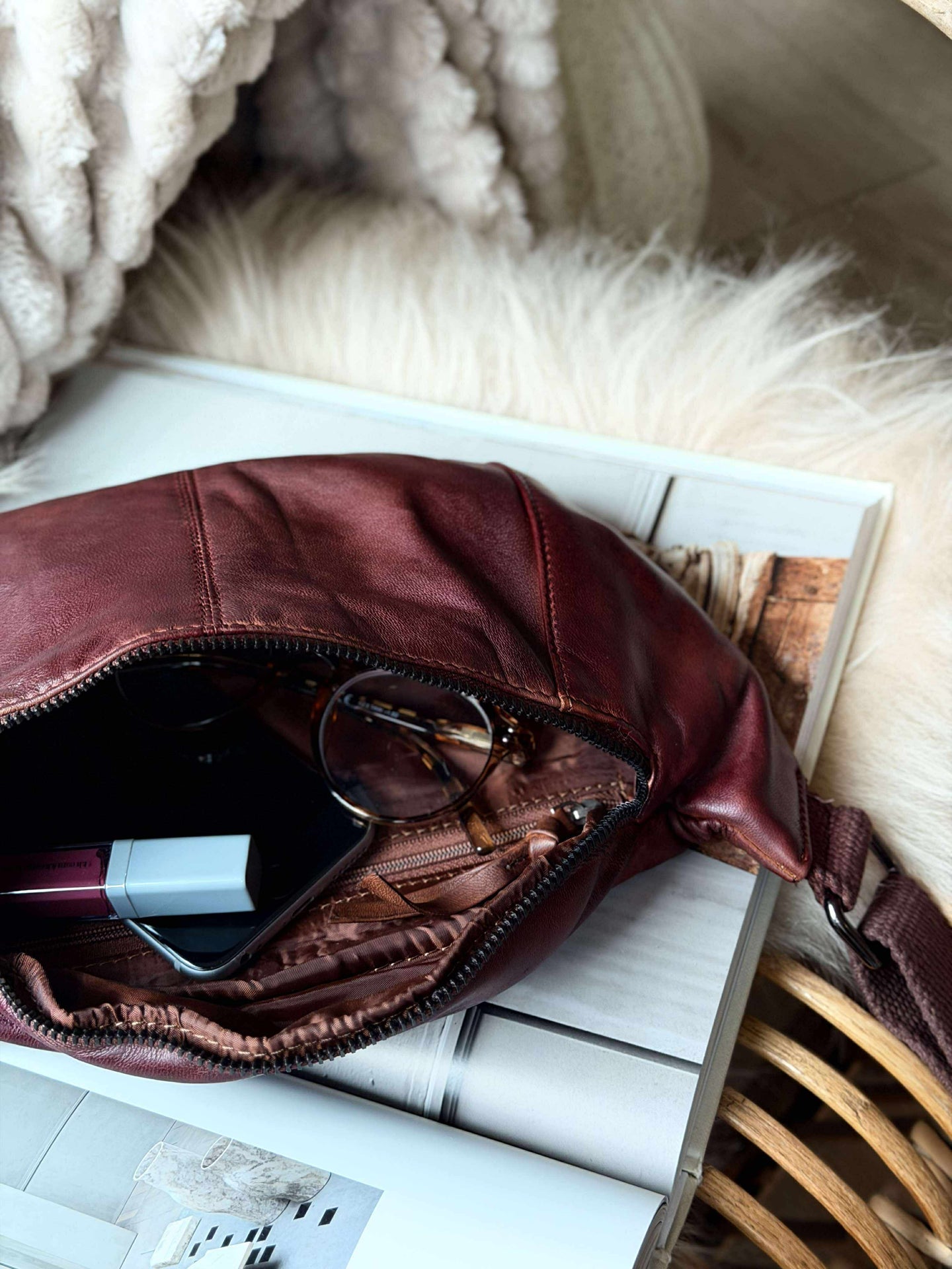 Bumbag JUNE - New Dark cognac