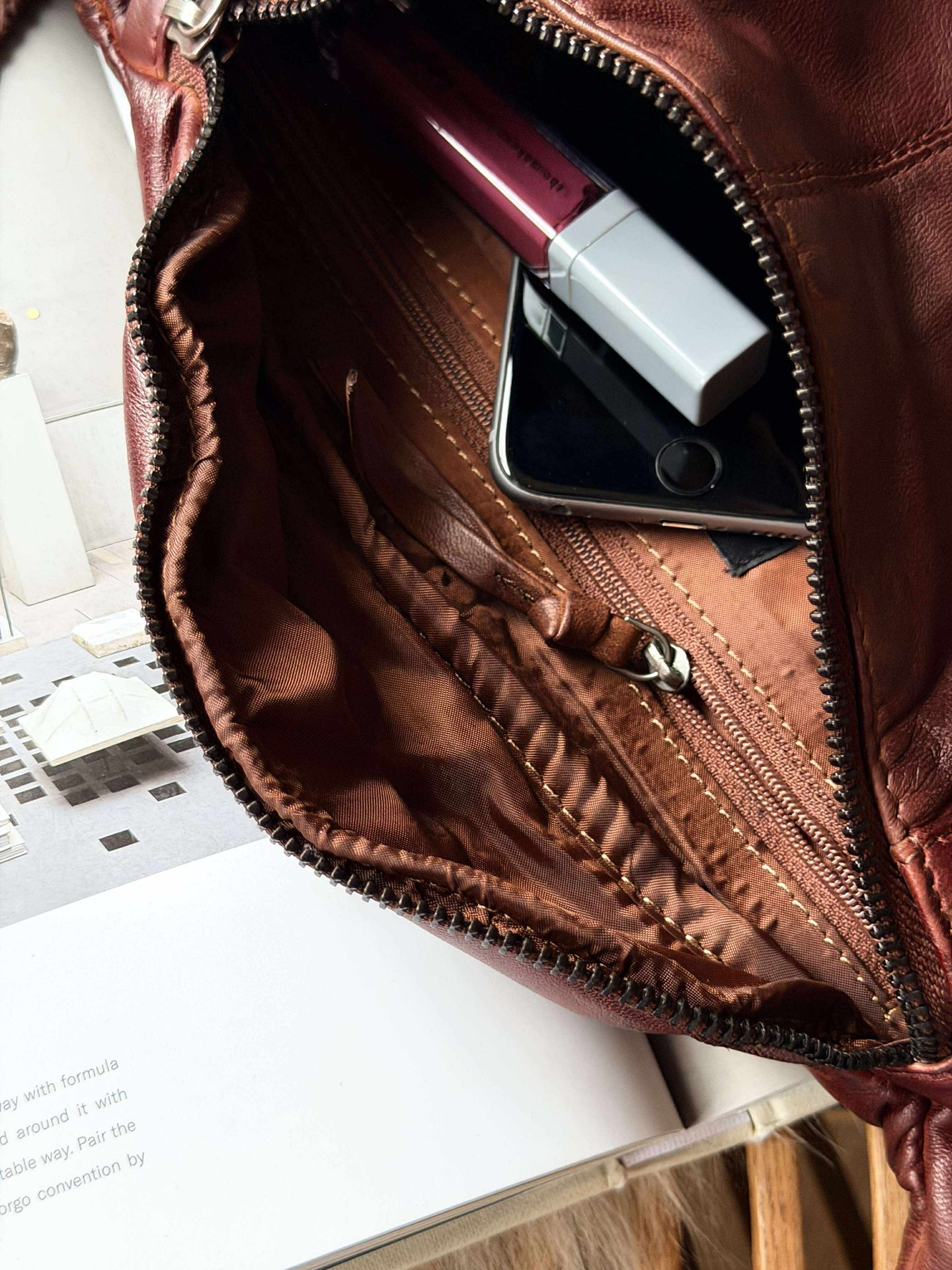 Bumbag JUNE - New Dark cognac