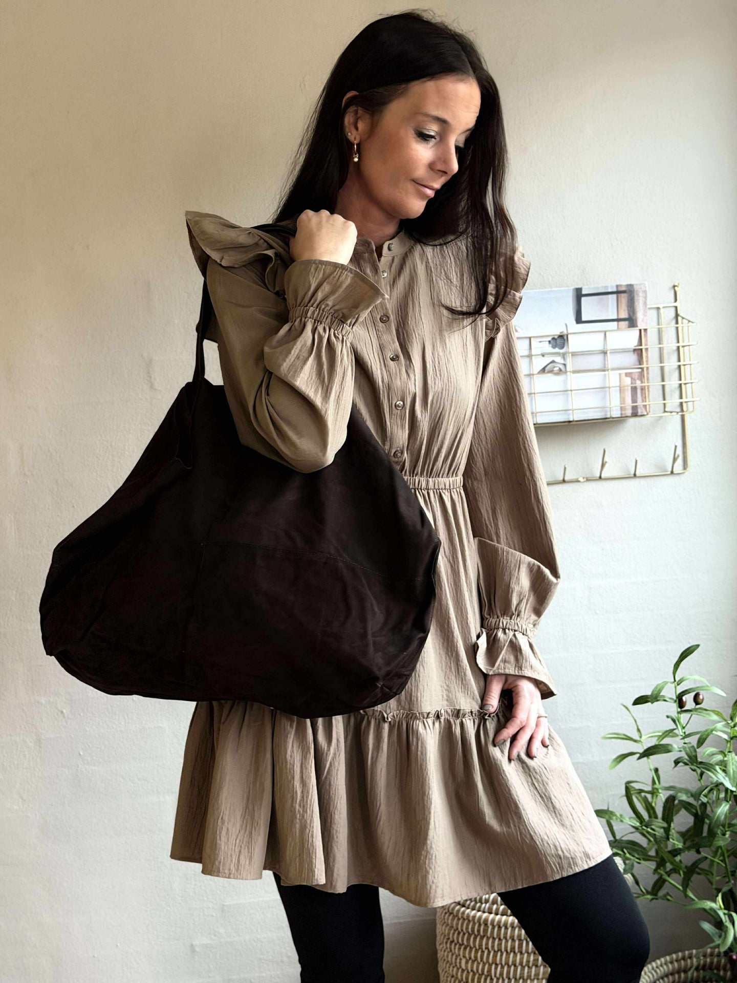 Shopper Julia Mocka - Dark coffee