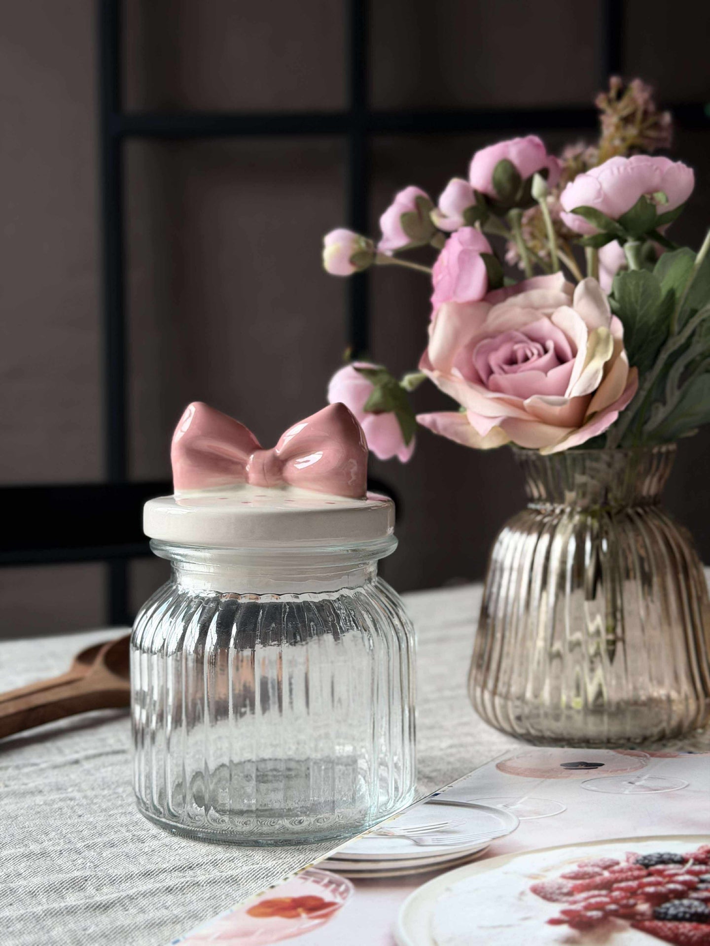 Förvaringsglas med rosett