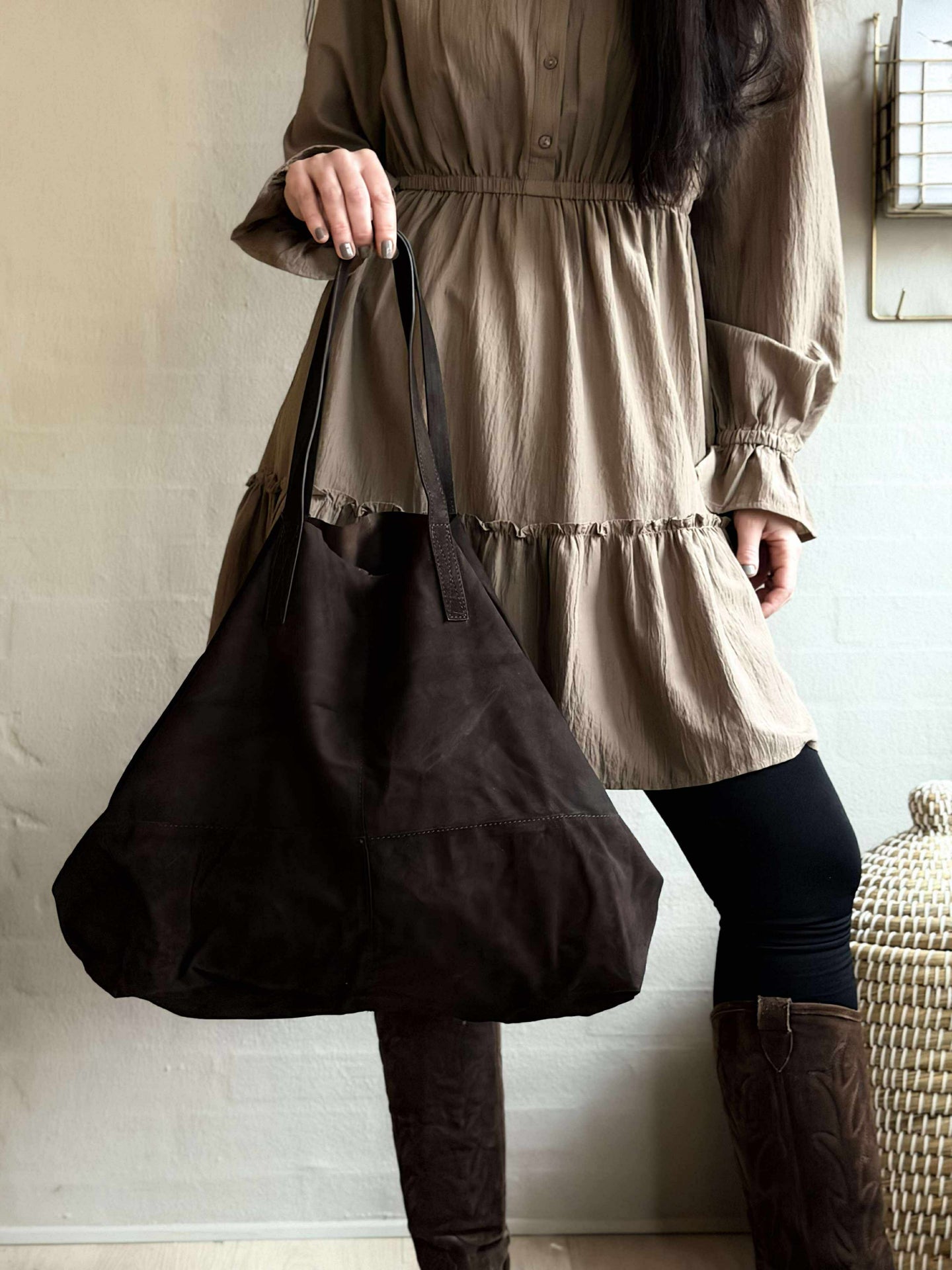 Shopper Julia Mocka - Dark coffee