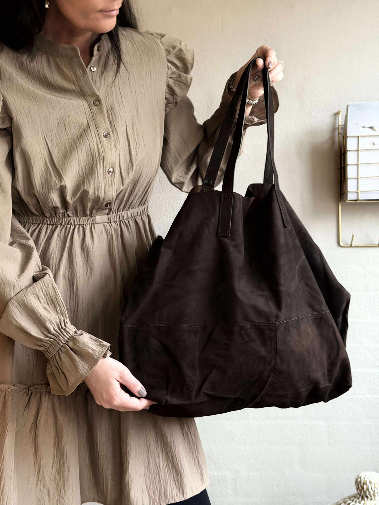 Shopper Julia Mocka - Dark coffee
