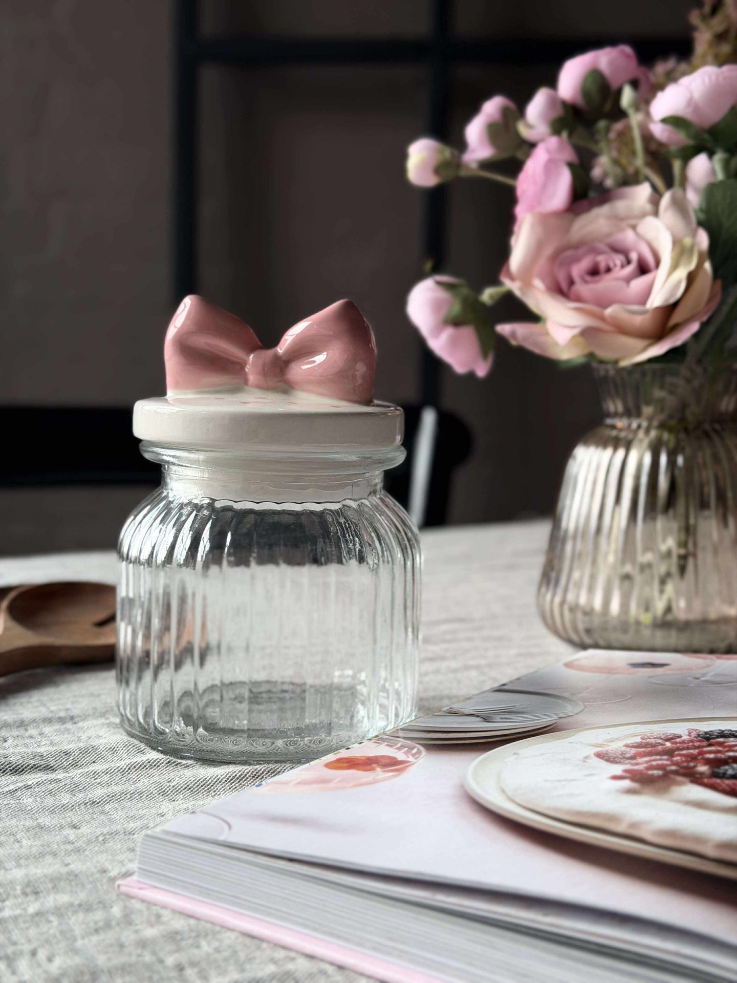 Förvaringsglas med rosett
