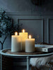 LED-blockljus Mint med rillor - Set med 3 st