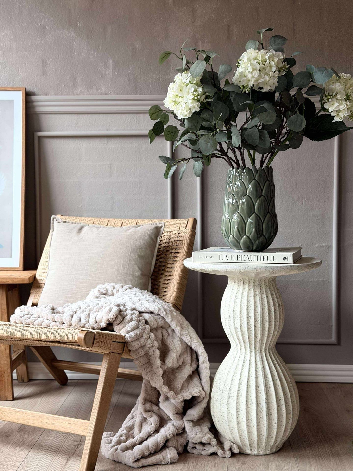 Stengods vas - Grön