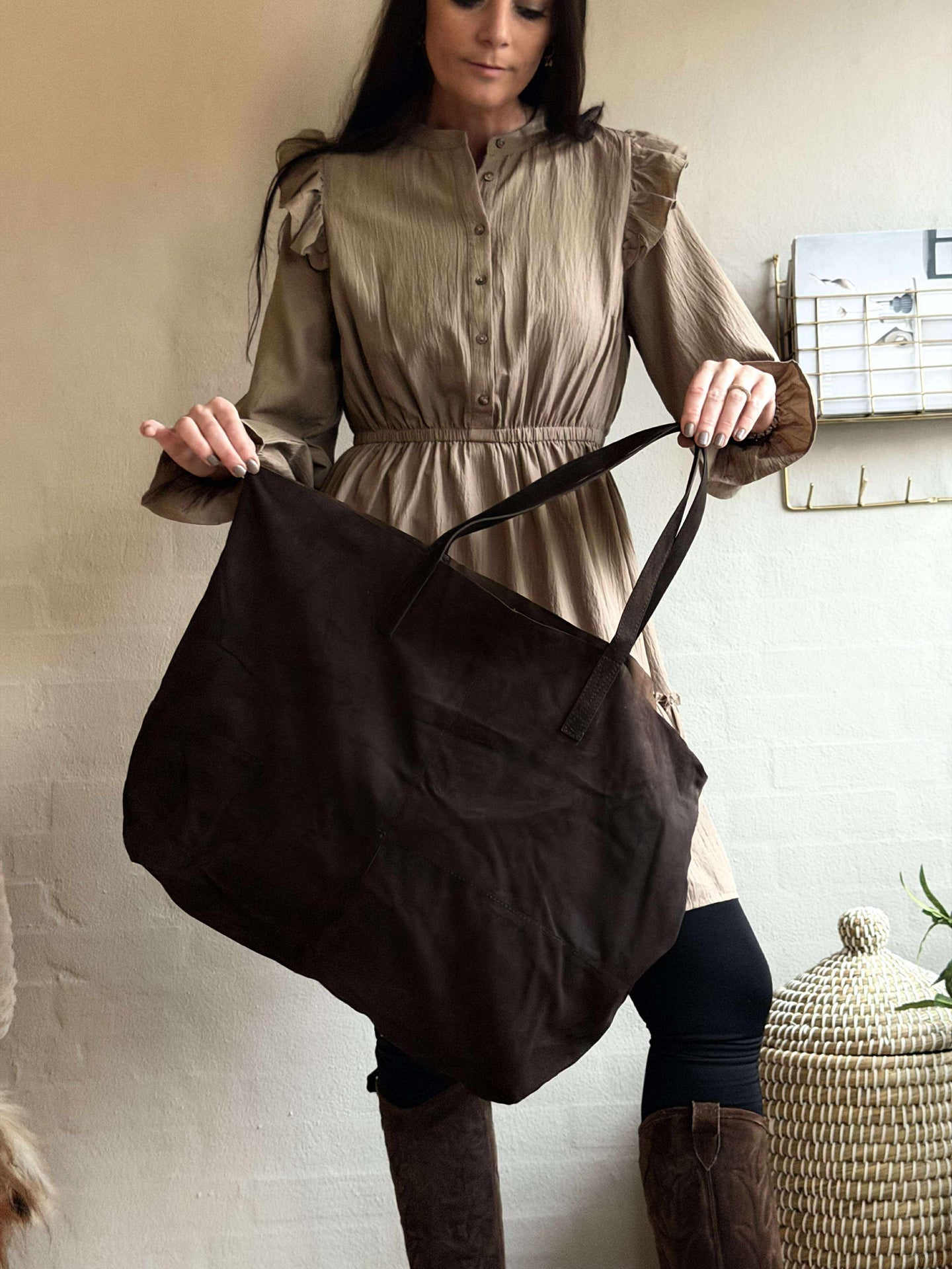Shopper Julia Mocka - Dark coffee