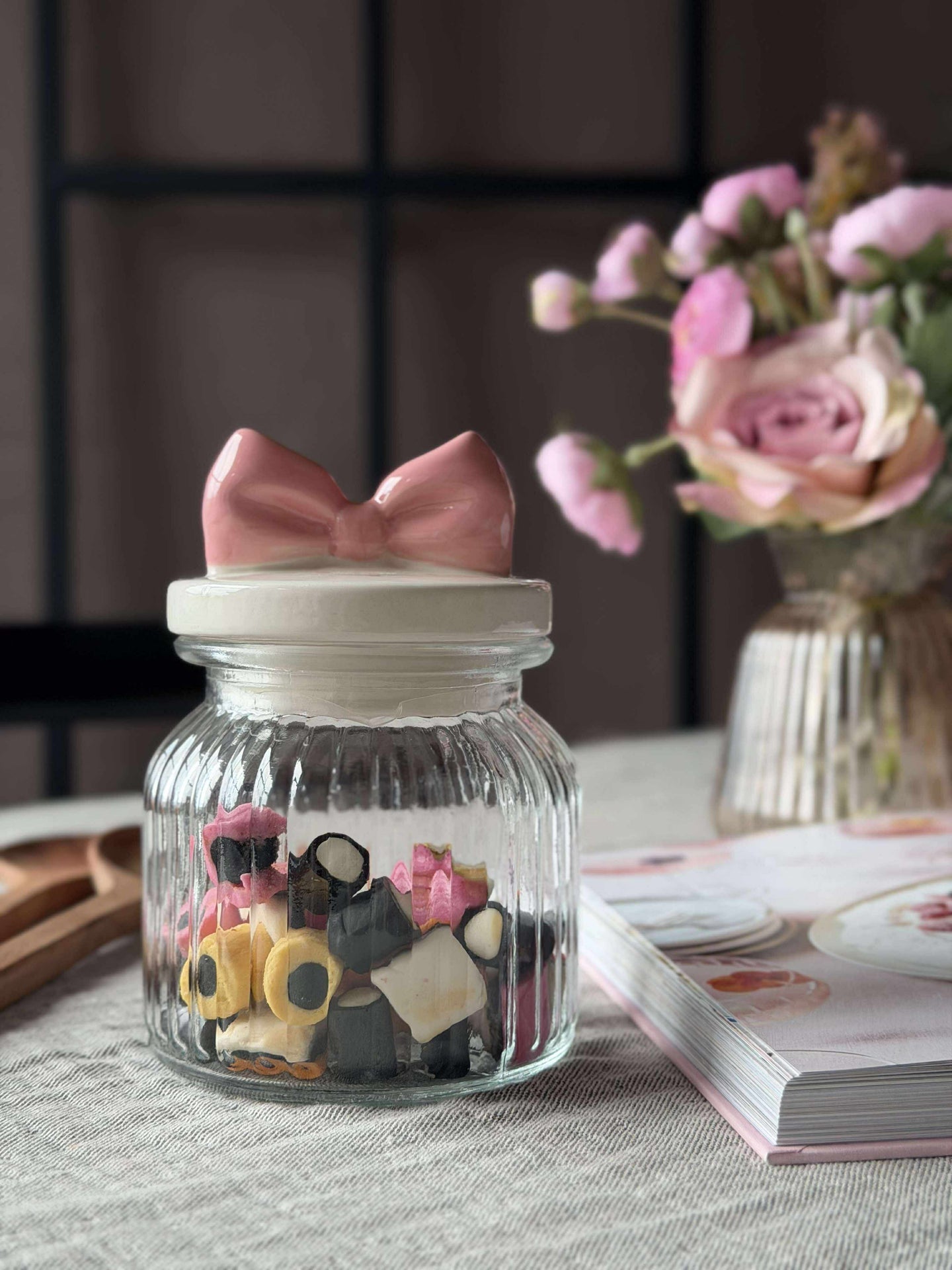 Förvaringsglas med rosett