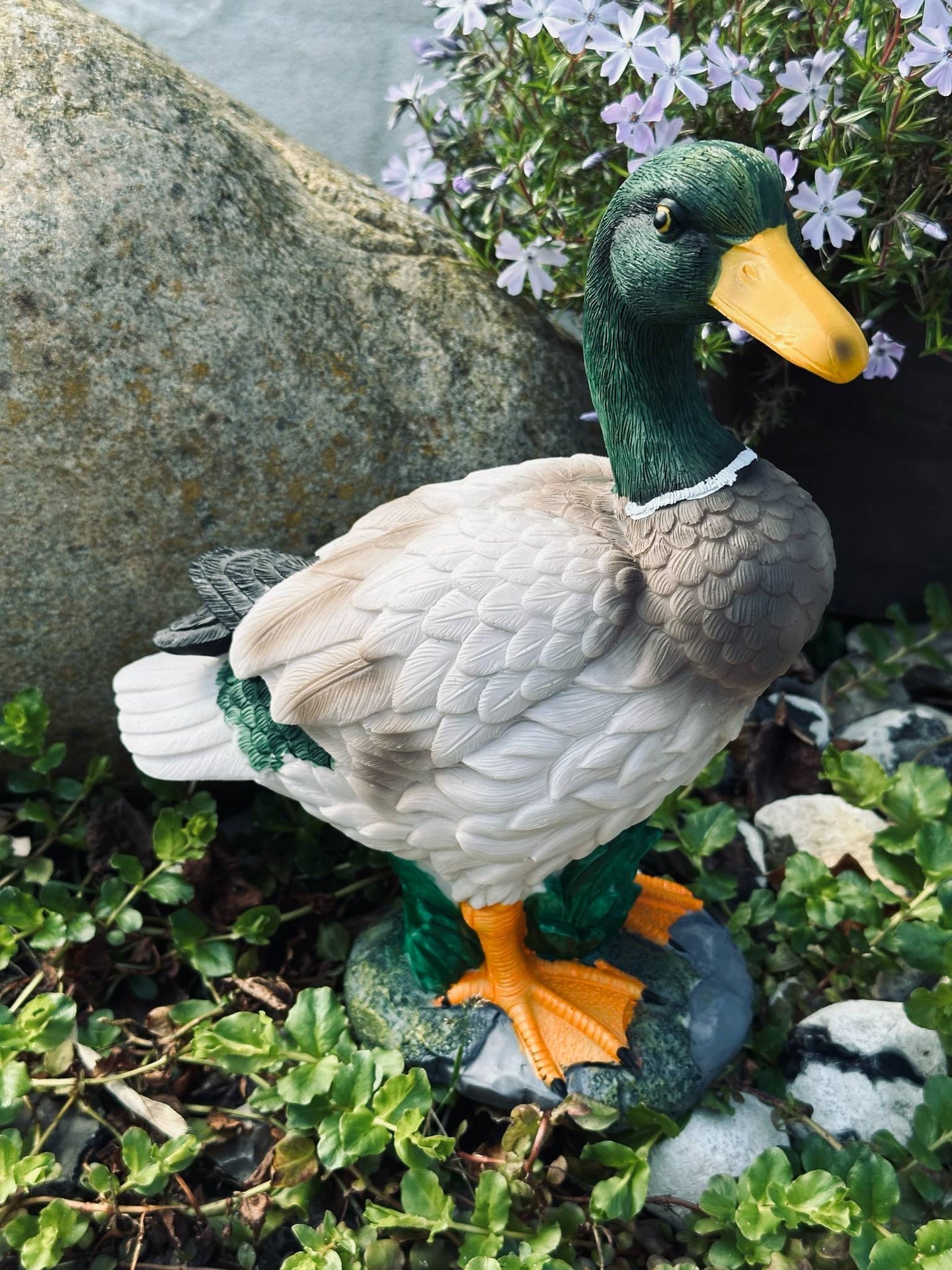 Trädgårdsfigur Anka - Grön