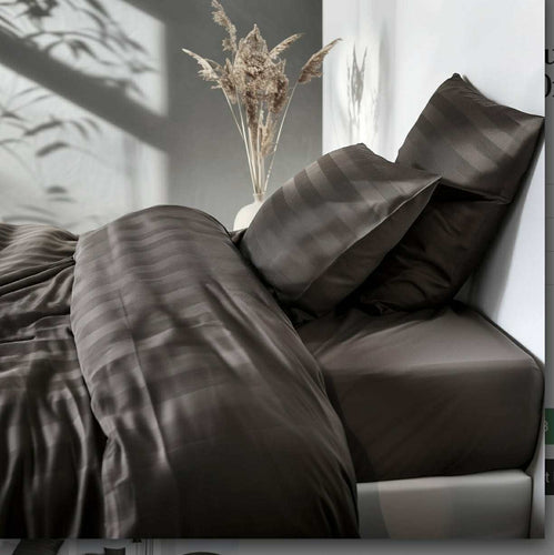 Bambu satin bäddset, Ljus Mokka, 140x200 - 63x60