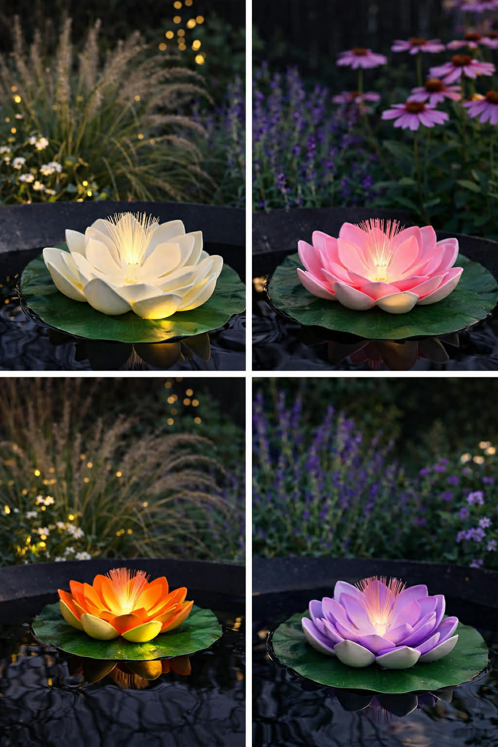 Lotus med solceller - Flera färger