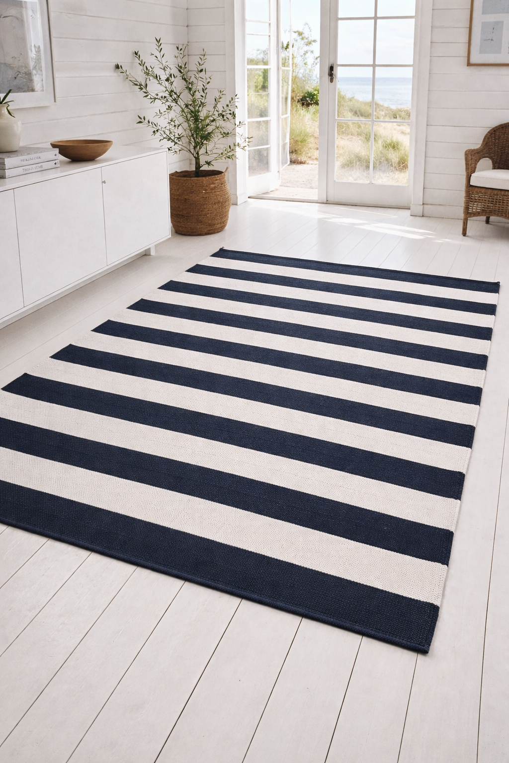 Golvmatta BRED RAND - 140x200cm koks / natur