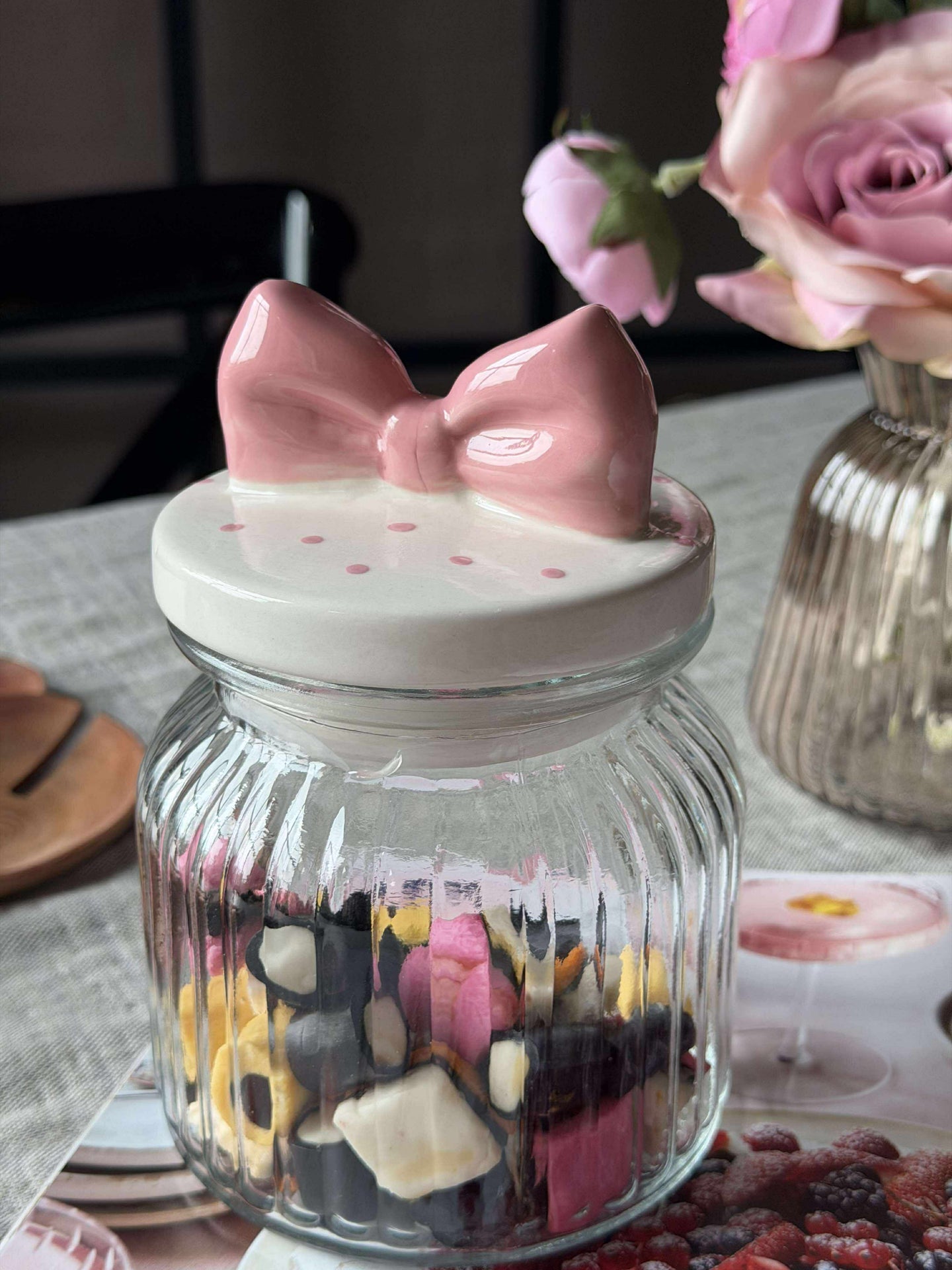Förvaringsglas med rosett
