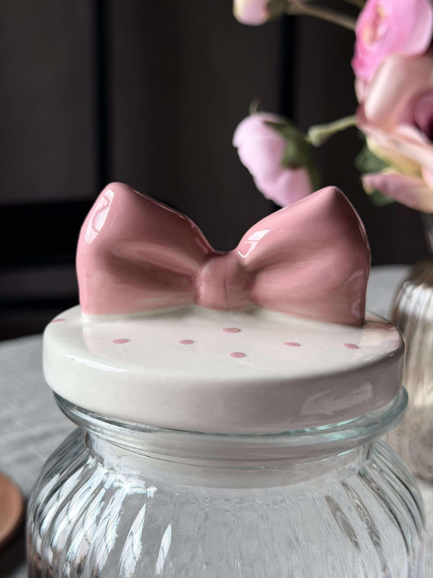 Förvaringsglas med rosett