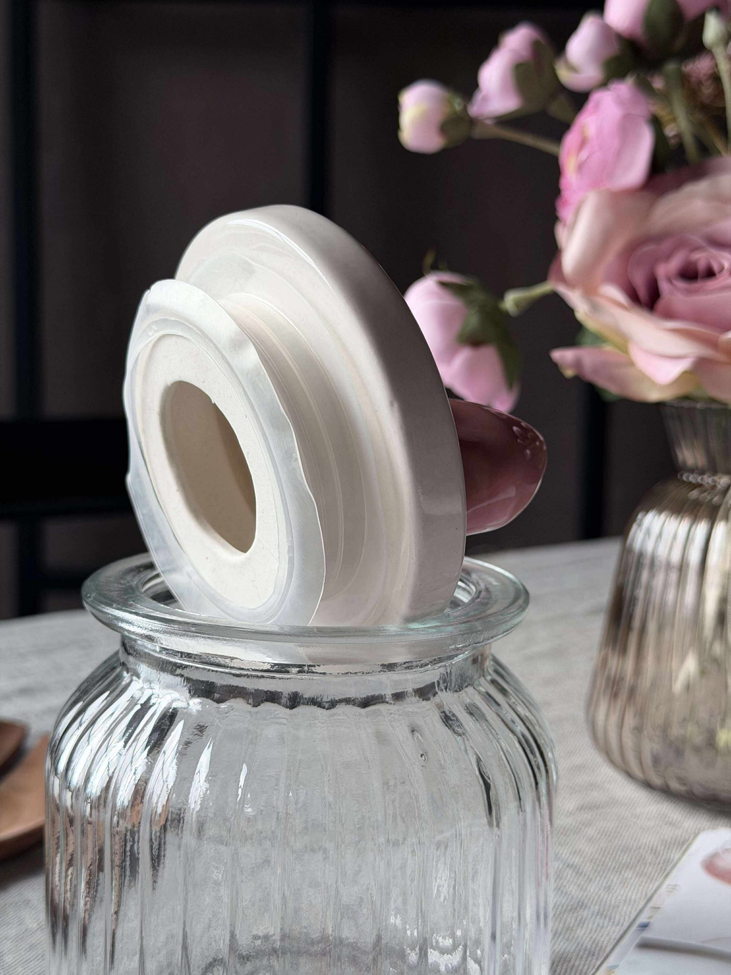 Förvaringsglas med rosett