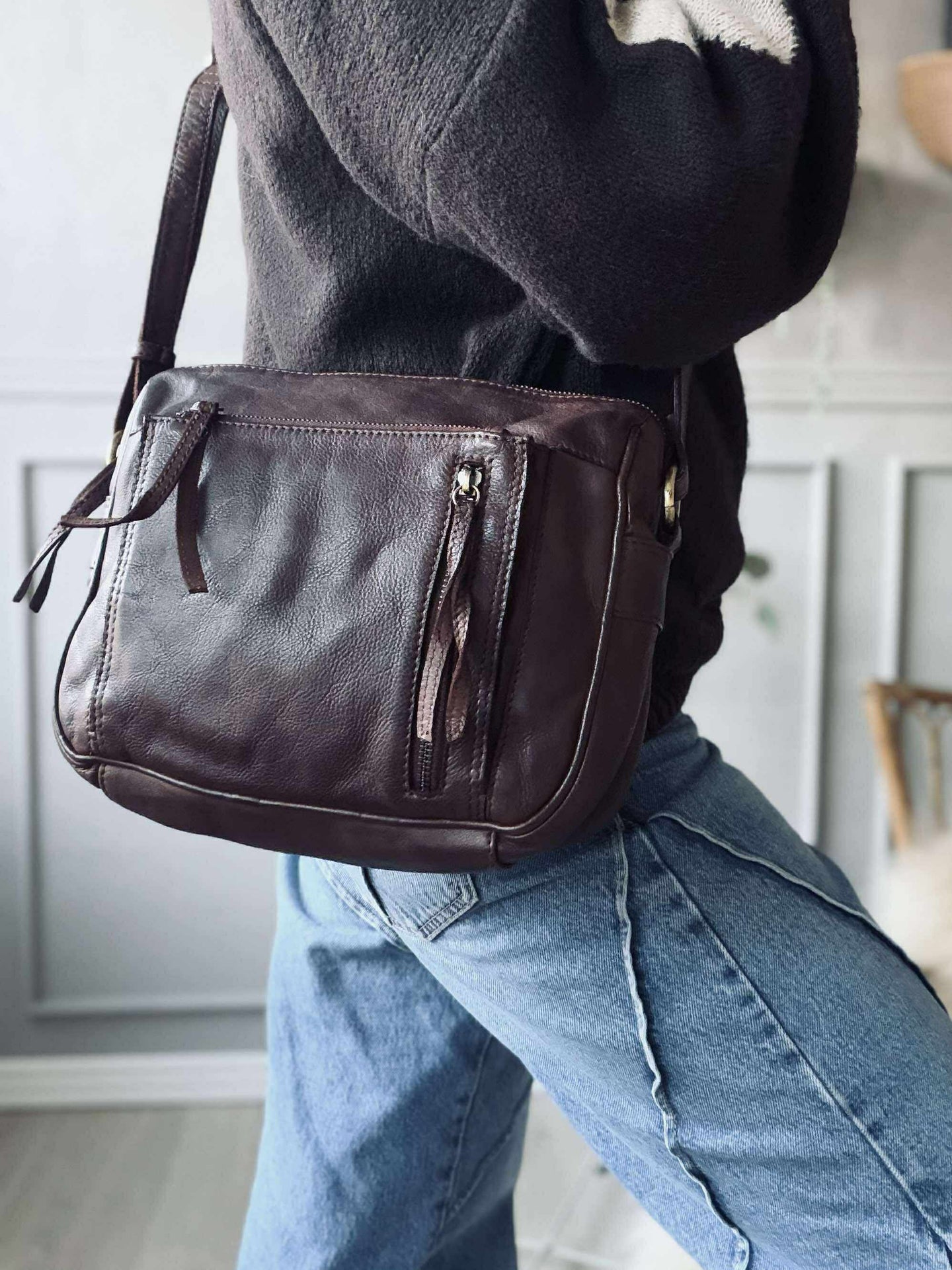 Crossbody Raw Boheme Big – Brown