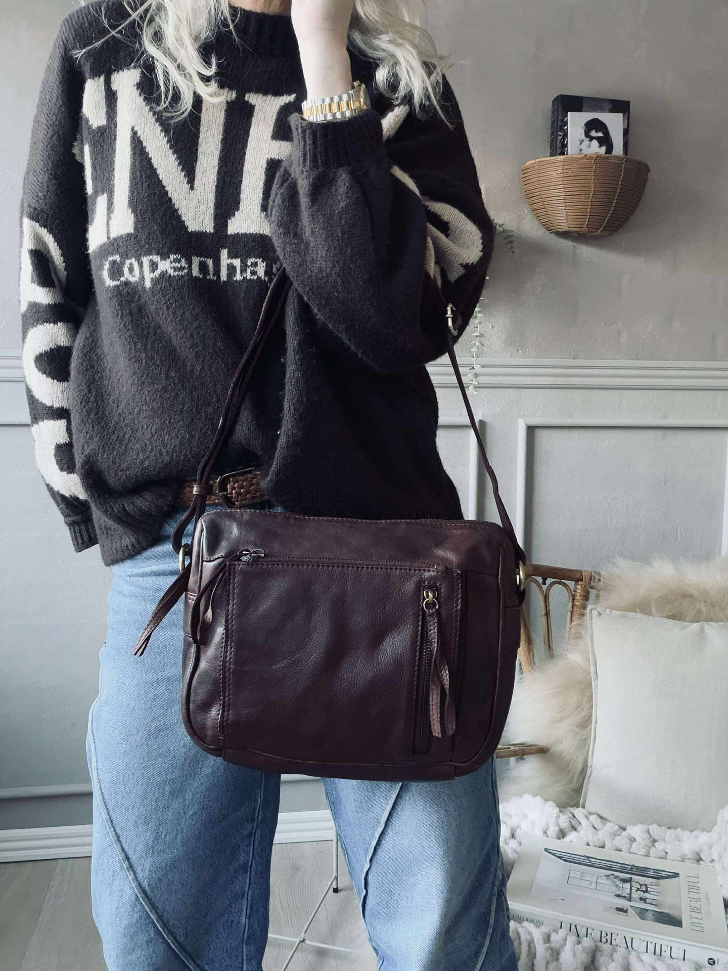 Crossbody Raw Boheme Big – Brown