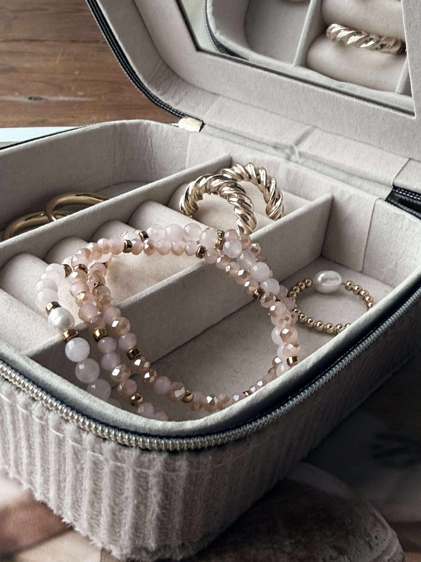 Armband Leah Soft Rose – Set med 3 st