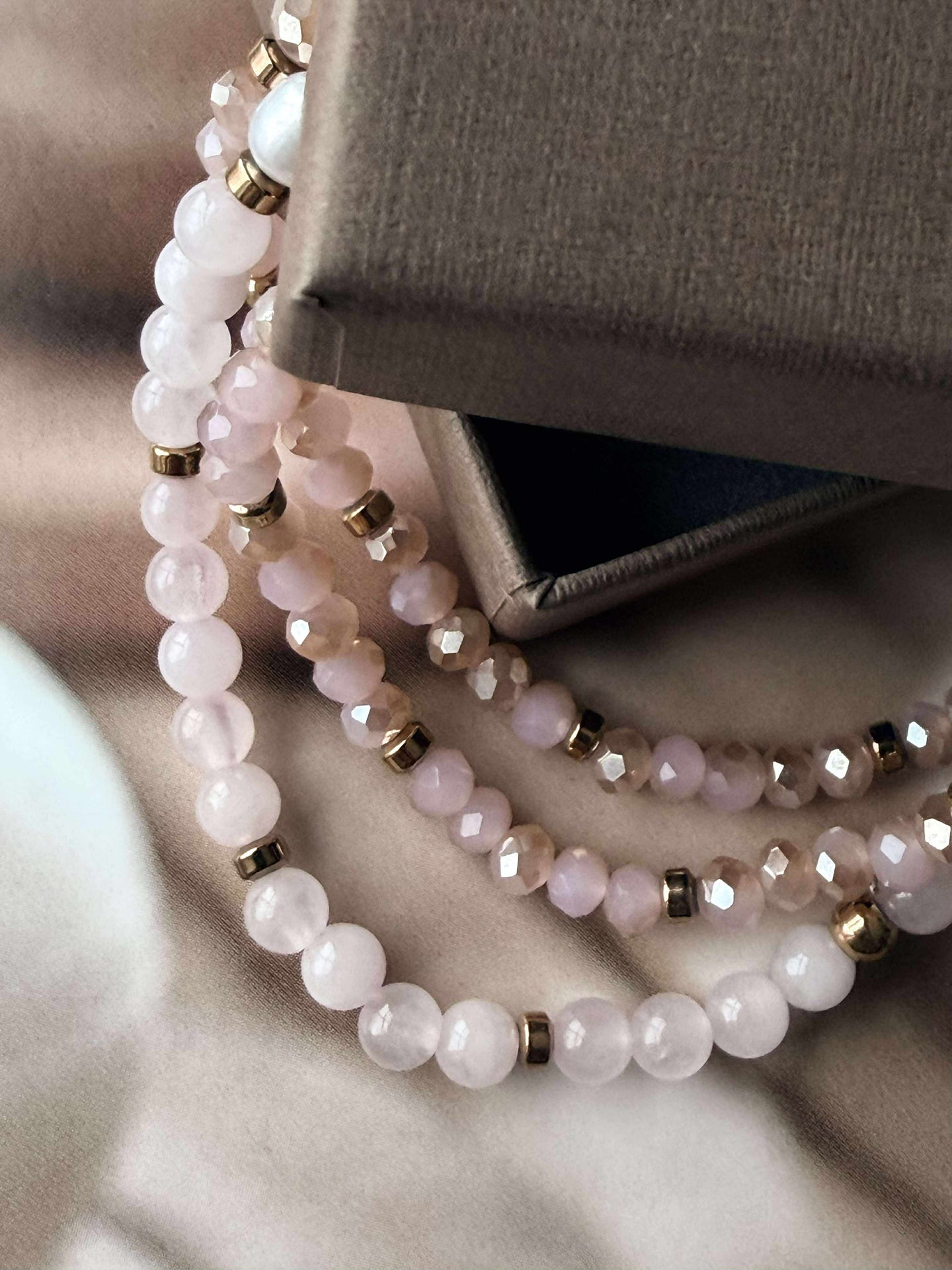 Armband Leah Soft Rose – Set med 3 st