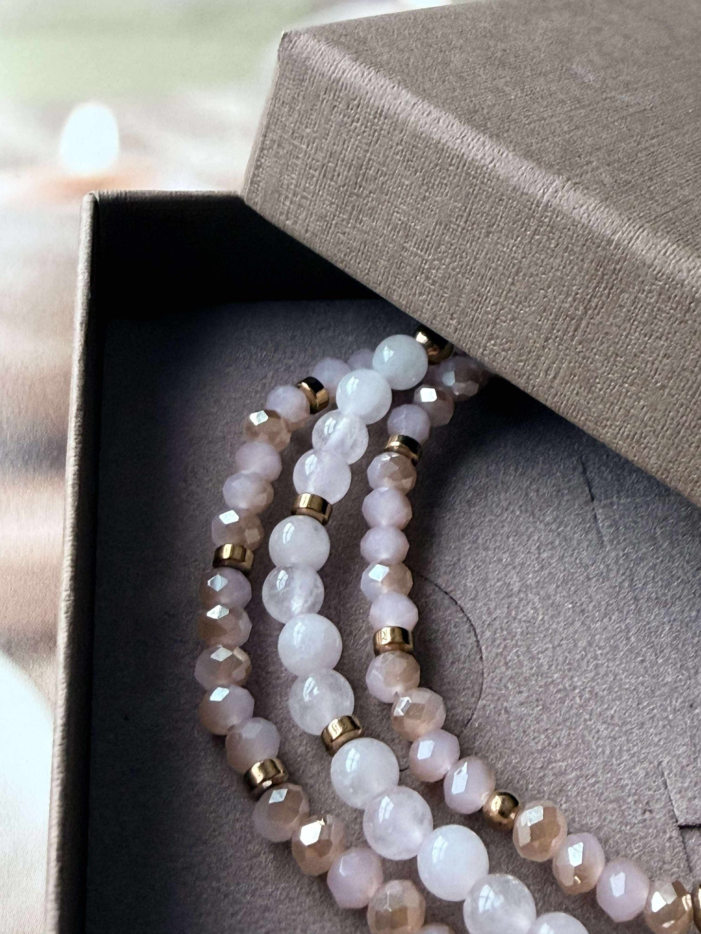 Armband Leah Soft Rose – Set med 3 st