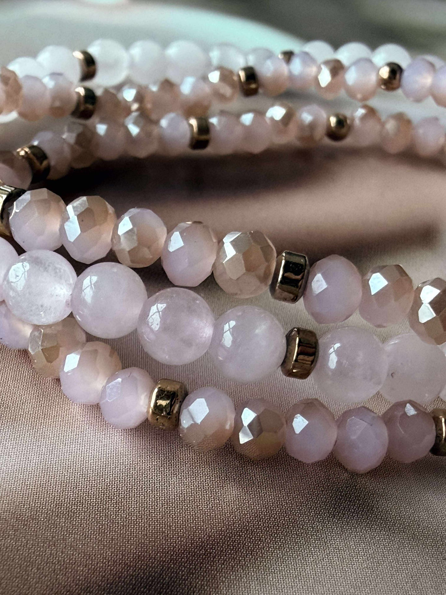 Armband Leah Soft Rose – Set med 3 st