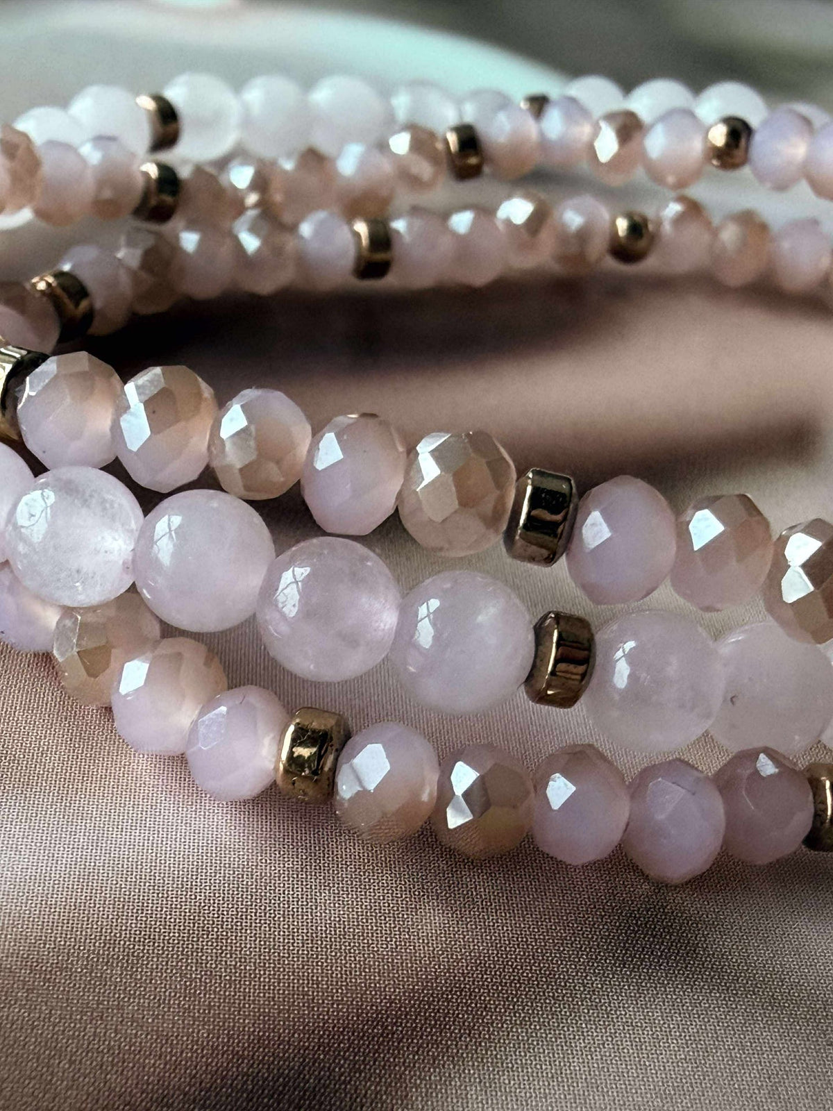 Armband Leah Soft Rose – Set med 3 st