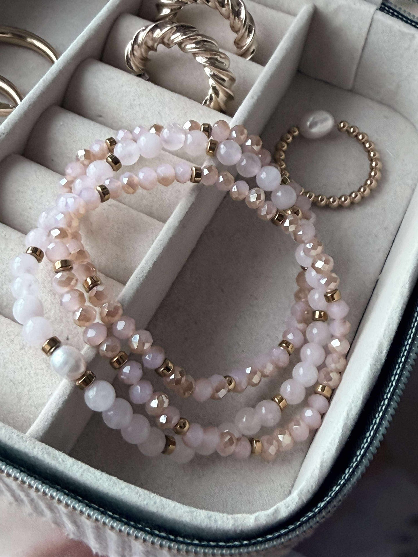 Armband Leah Soft Rose – Set med 3 st