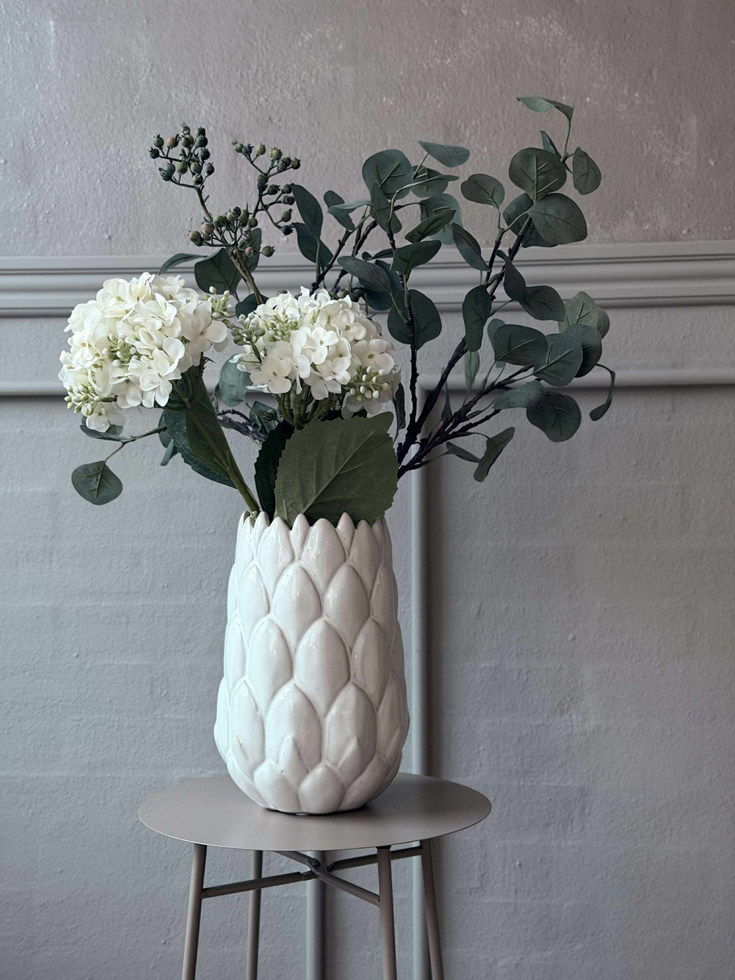 Sidobord med hylla - Taupe
