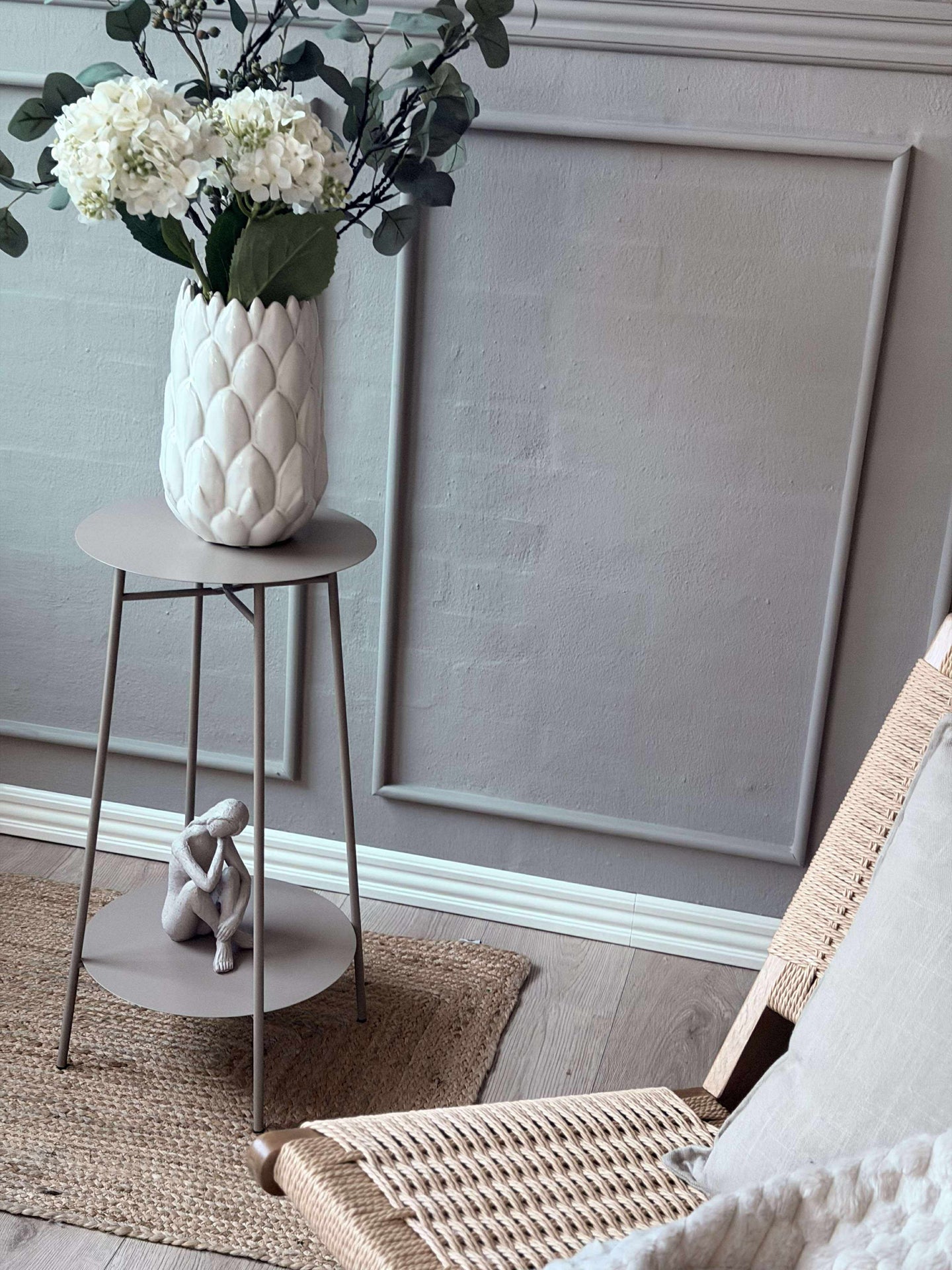 Sidobord med hylla - Taupe