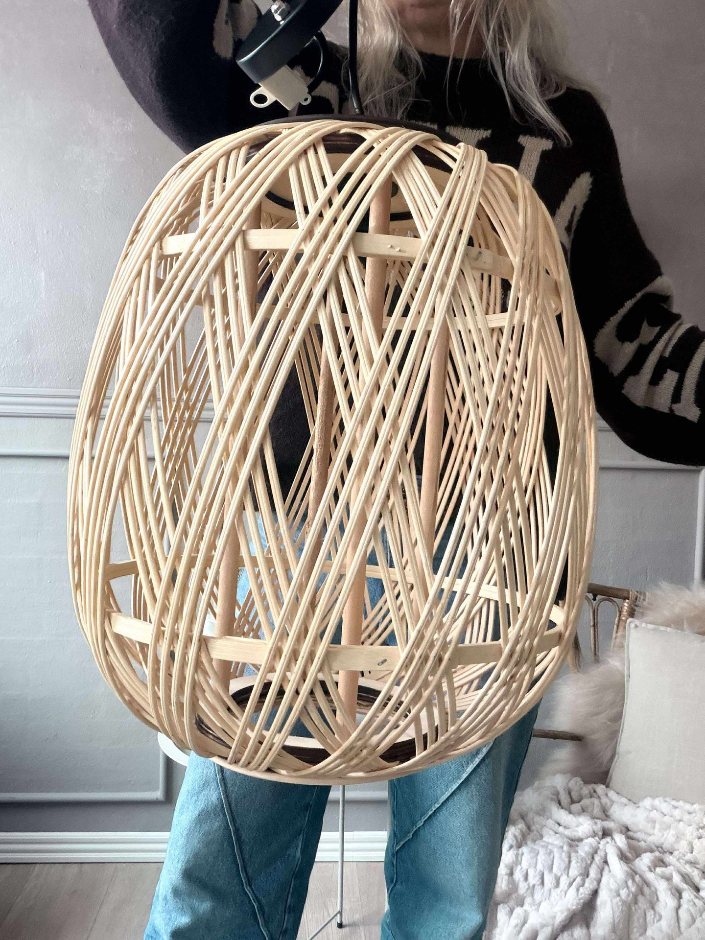Lampa Rattan - Dia 35 cm