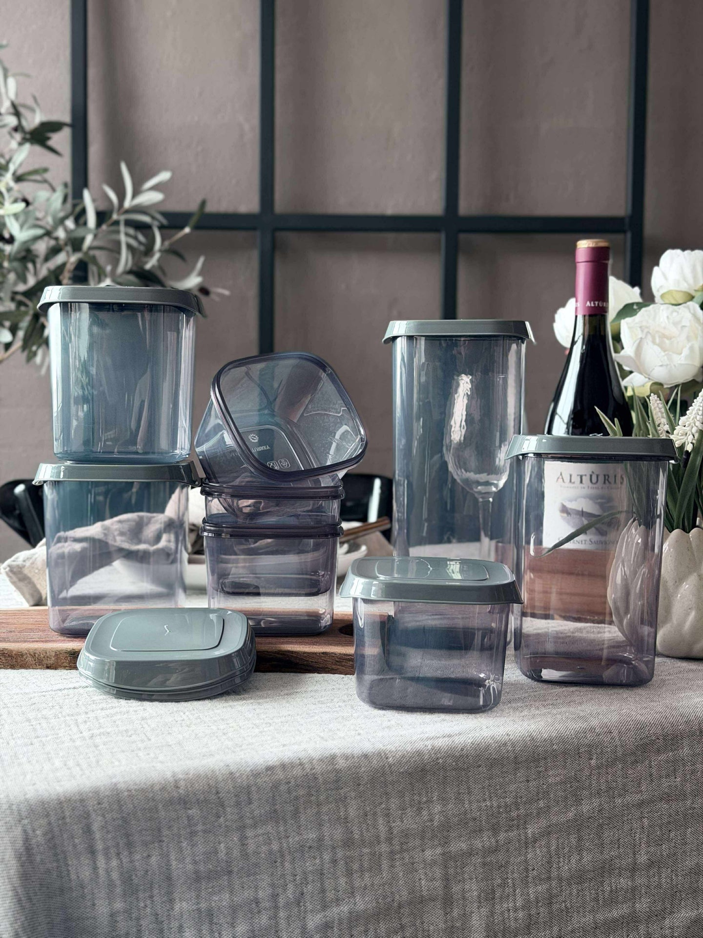 Förvaringsburkar – Set med 8 st