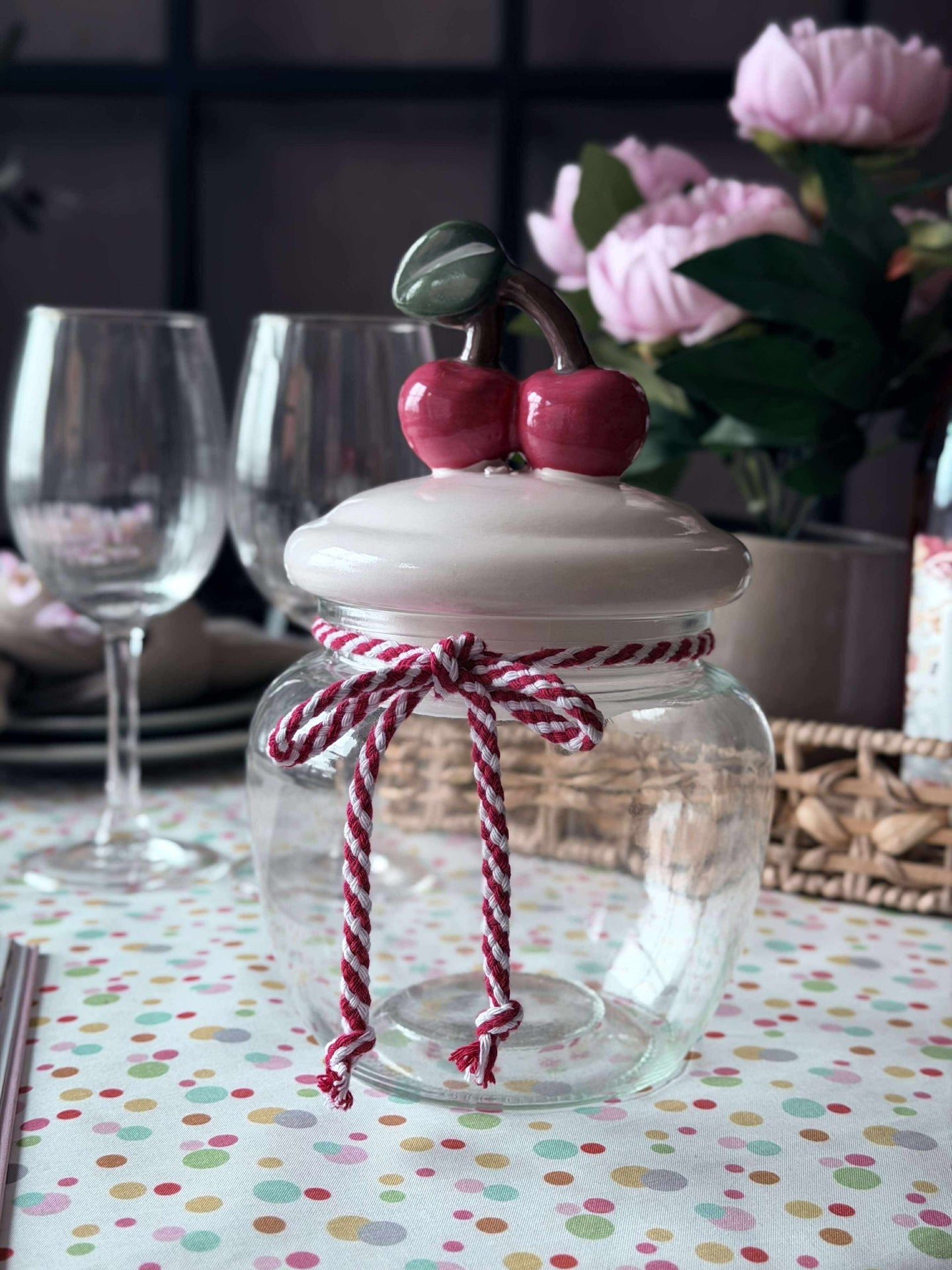 Förvaringsglas med körsbär - 1200 ml
