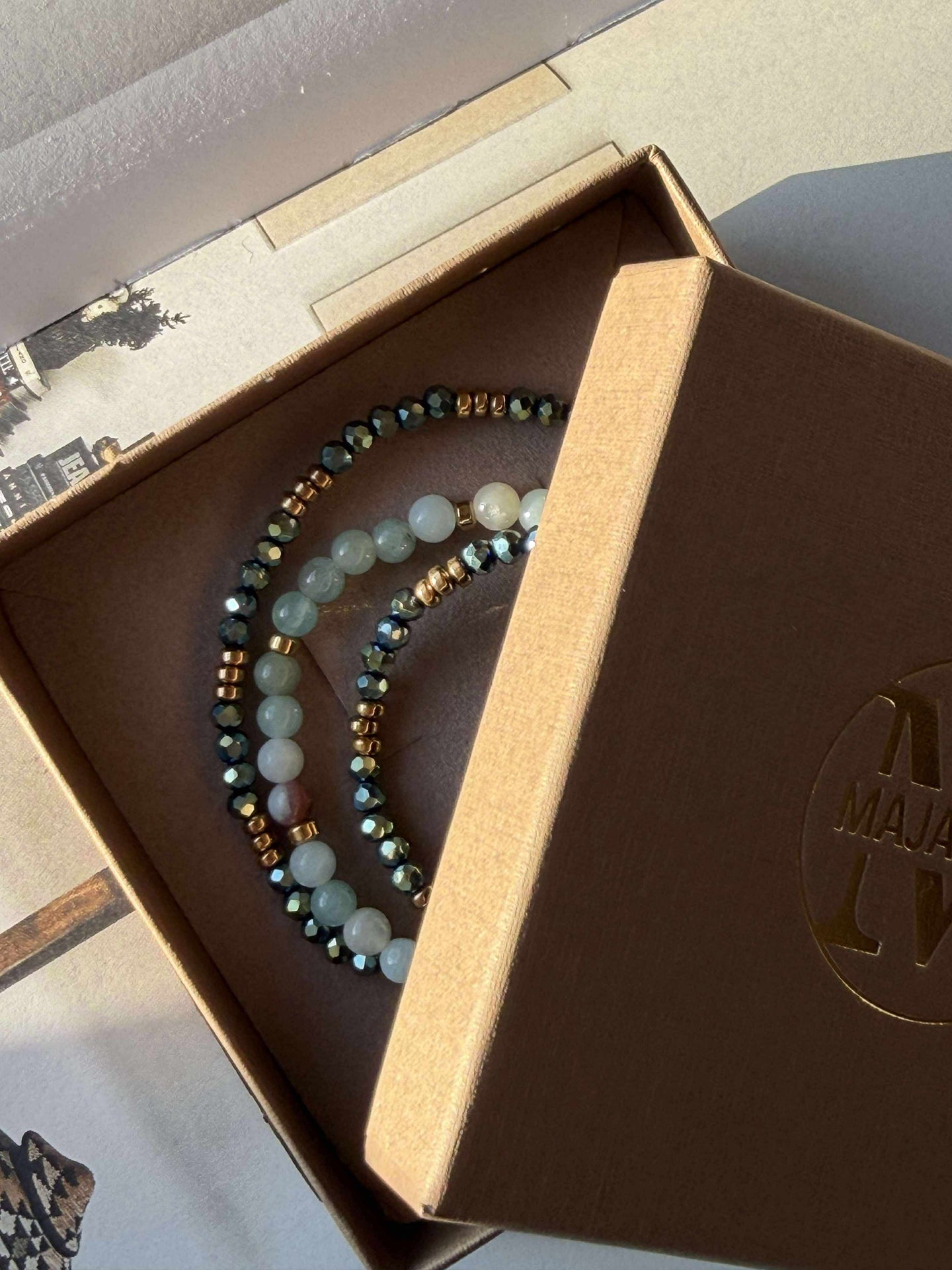 Armband Leah Emerald – Set med 3 st.