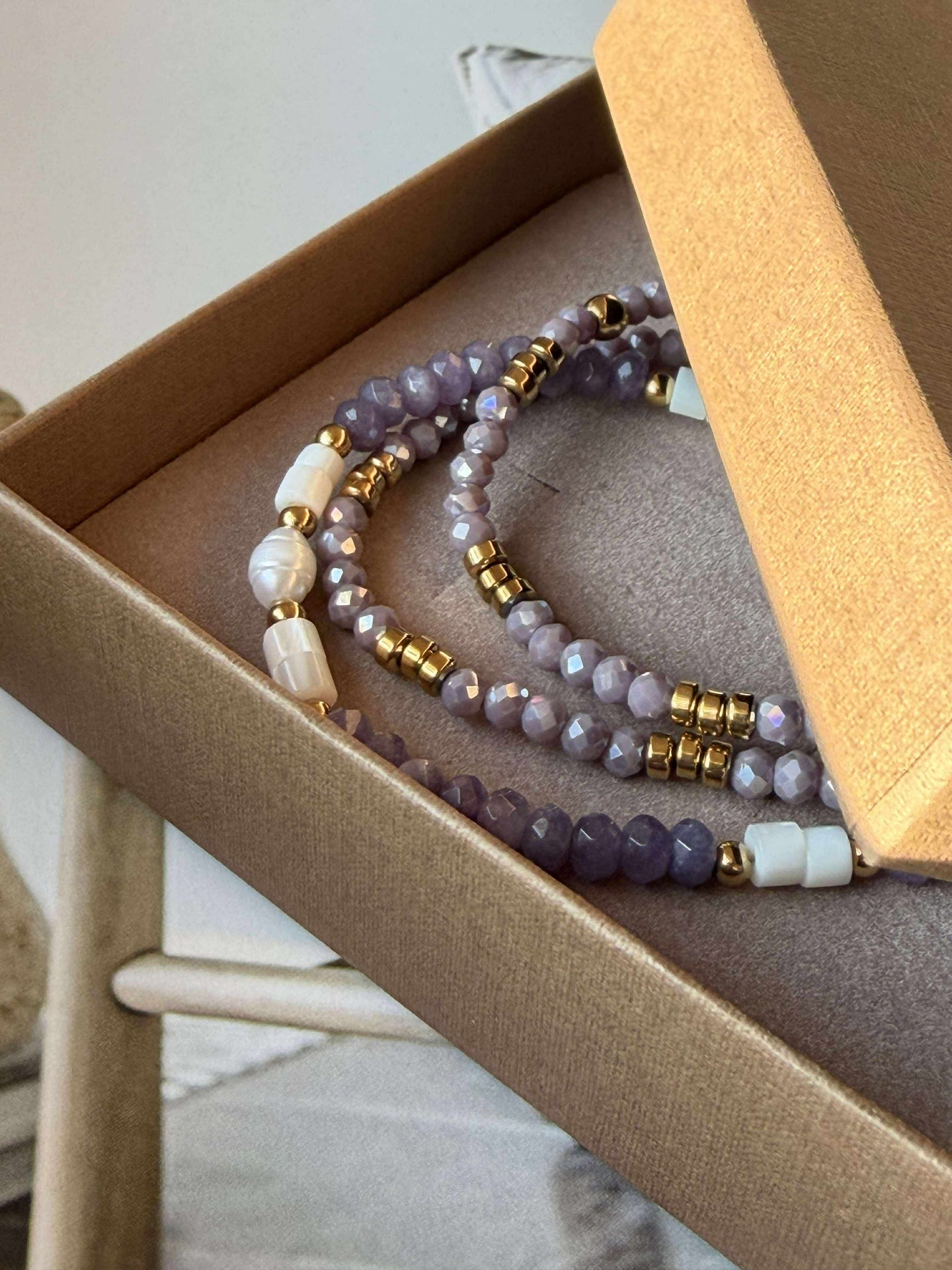Armband Sarabella Lavendel – Set med 3 st