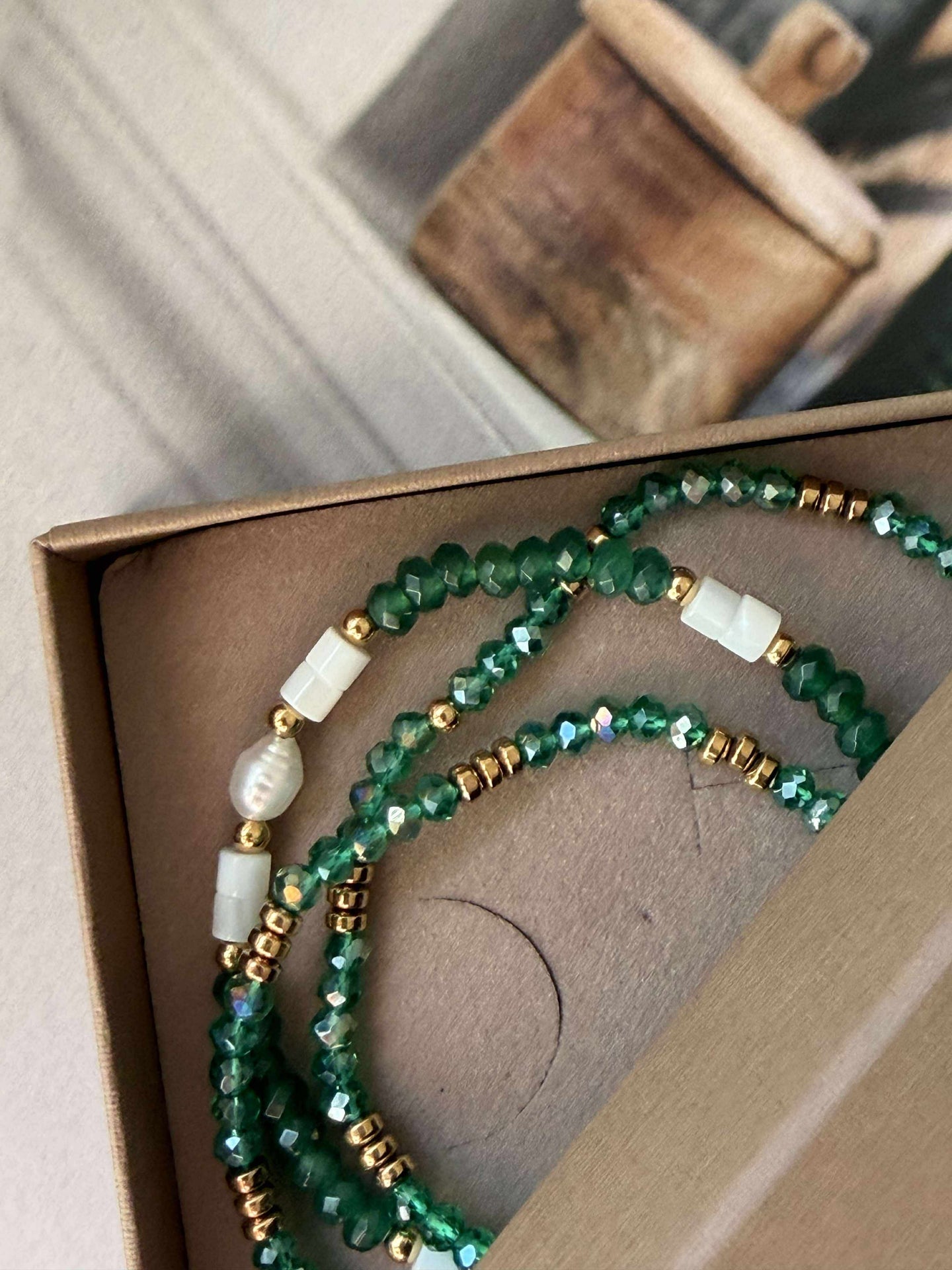 Armband Sarabella Emerald – Set med 3 st