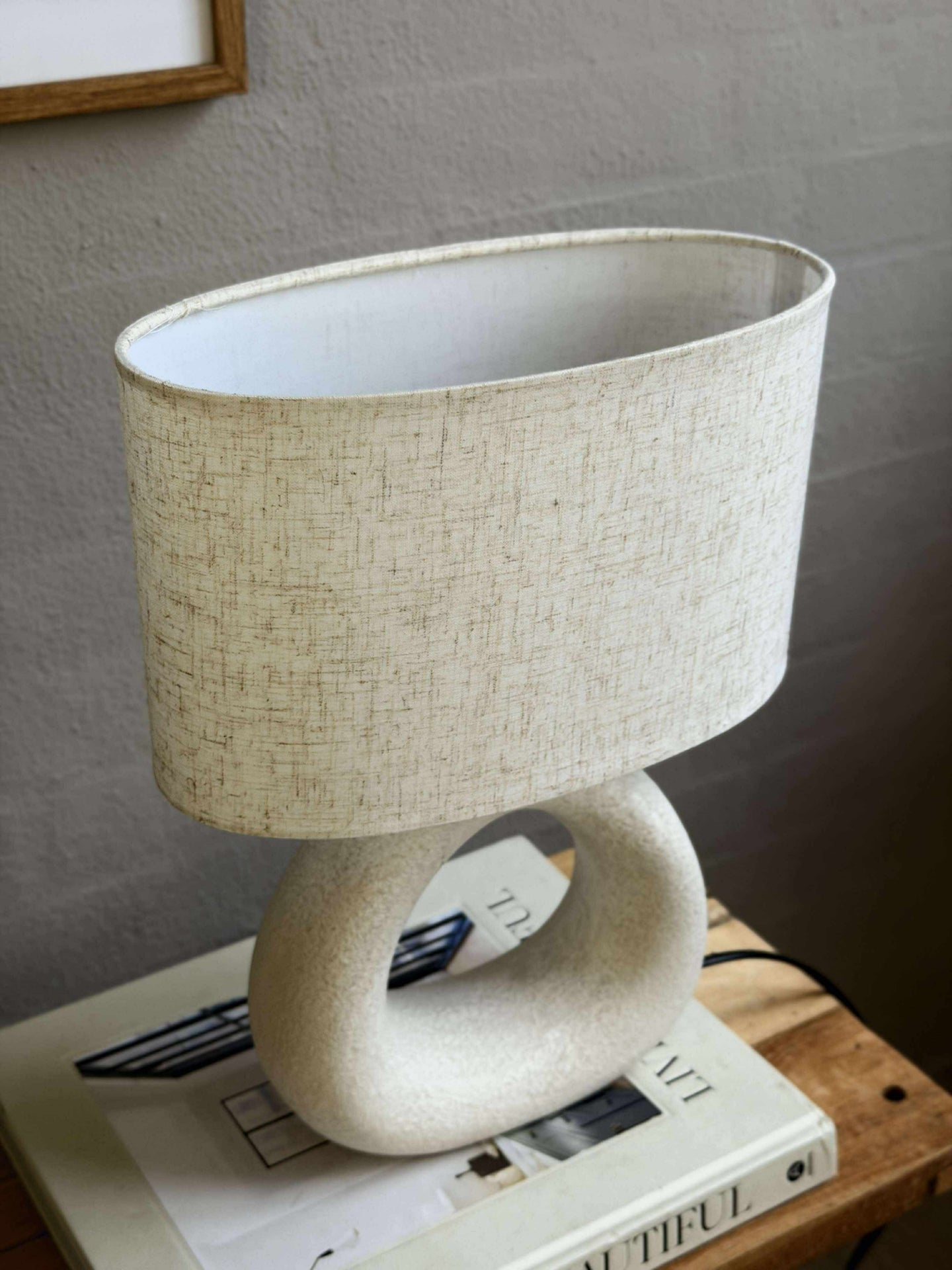 Bordslampa STONEWARE - Ljus Natur