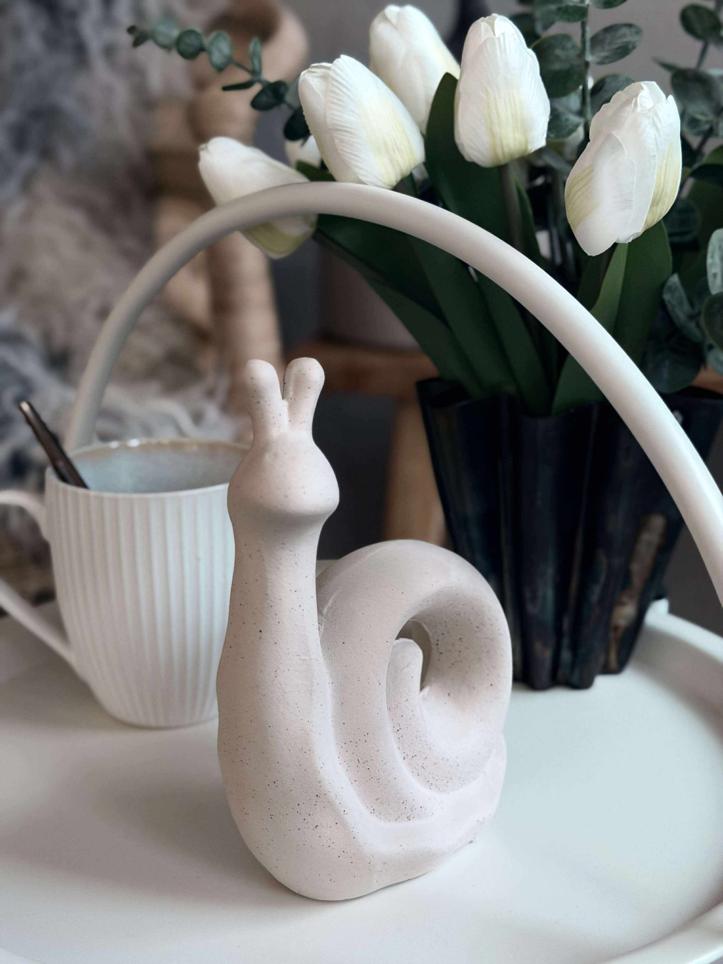 Dekorationssnäcka - Vit eller beige